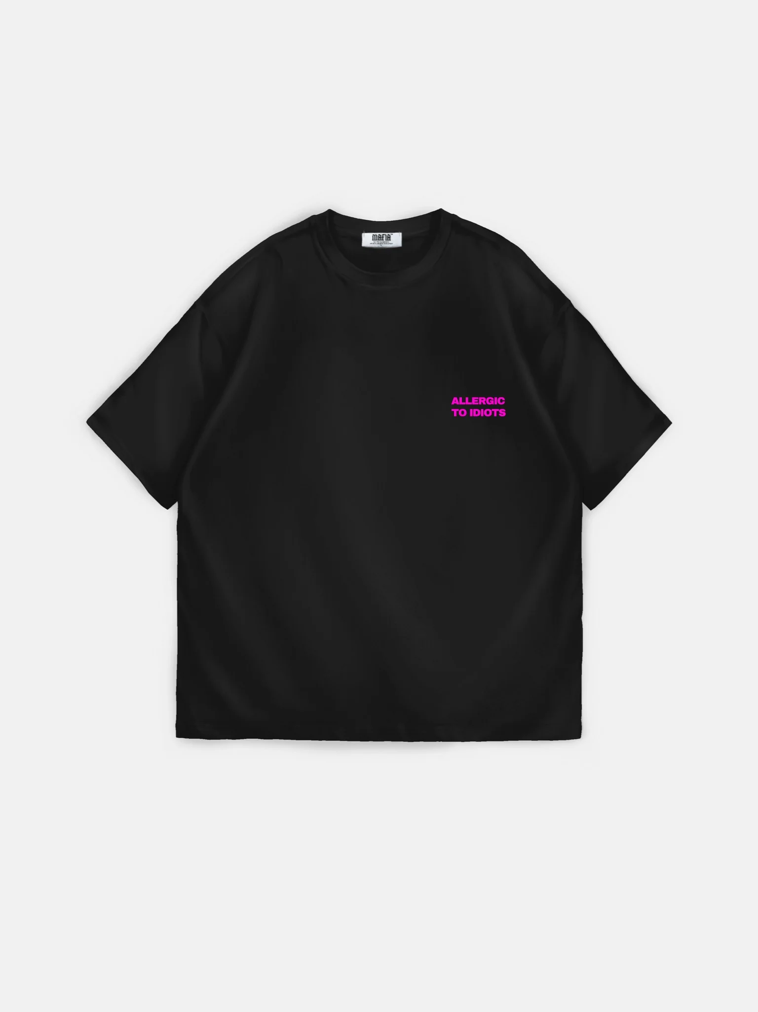 Oversize Statement T-shirt - Black and Lila - Image 4