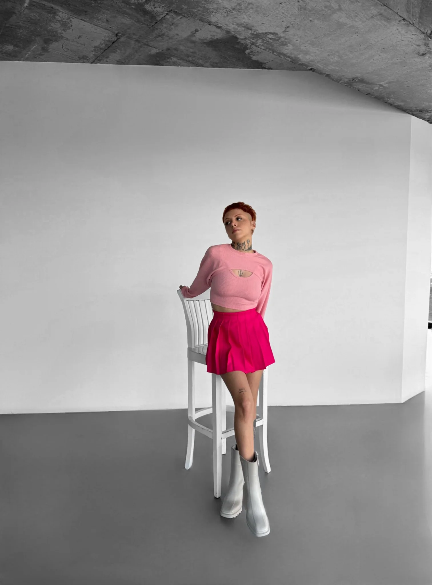 2 Parts Sport Top - Pouder Pink - Image 3