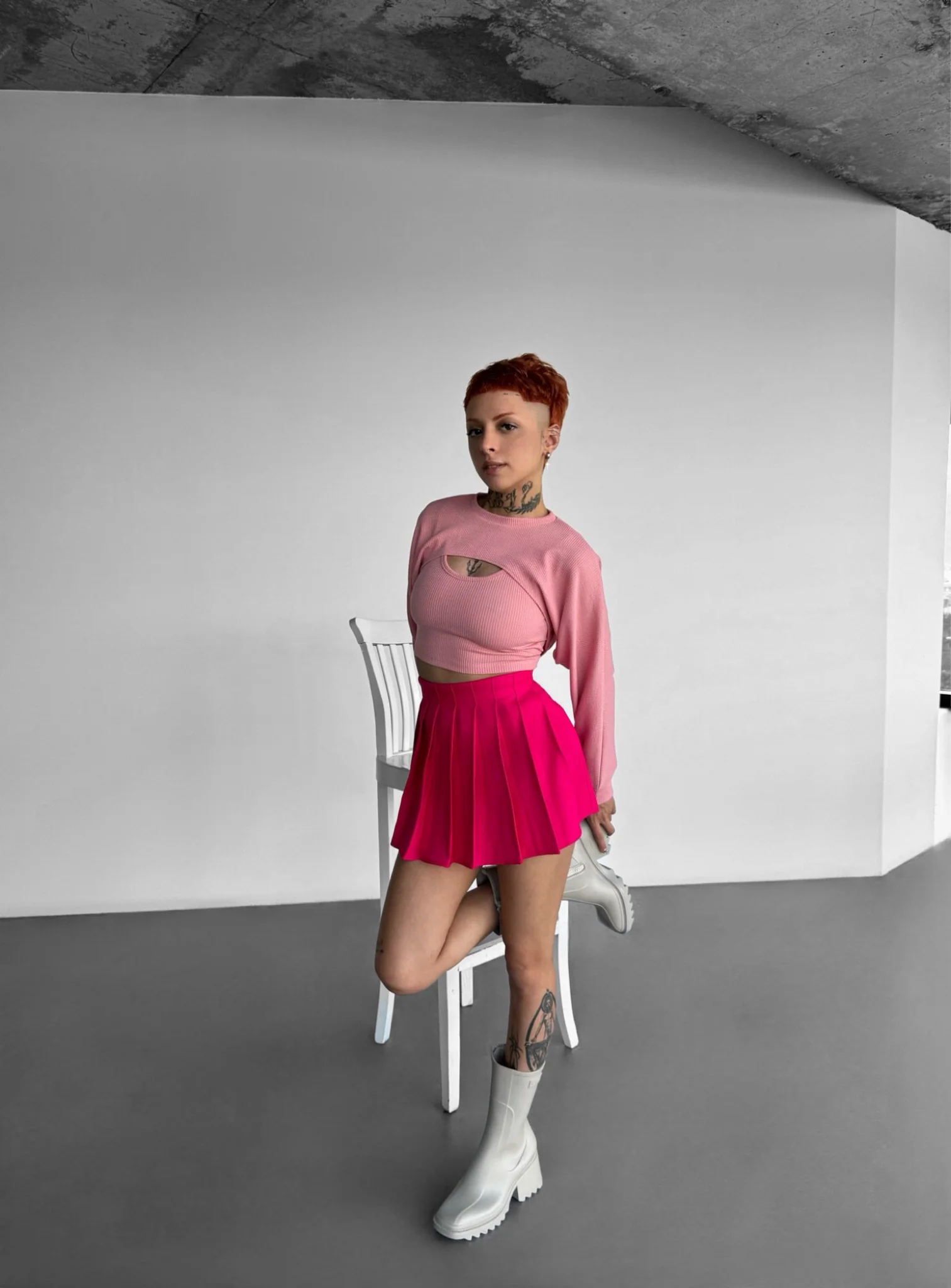 2 Parts Sport Top - Pouder Pink - Image 5