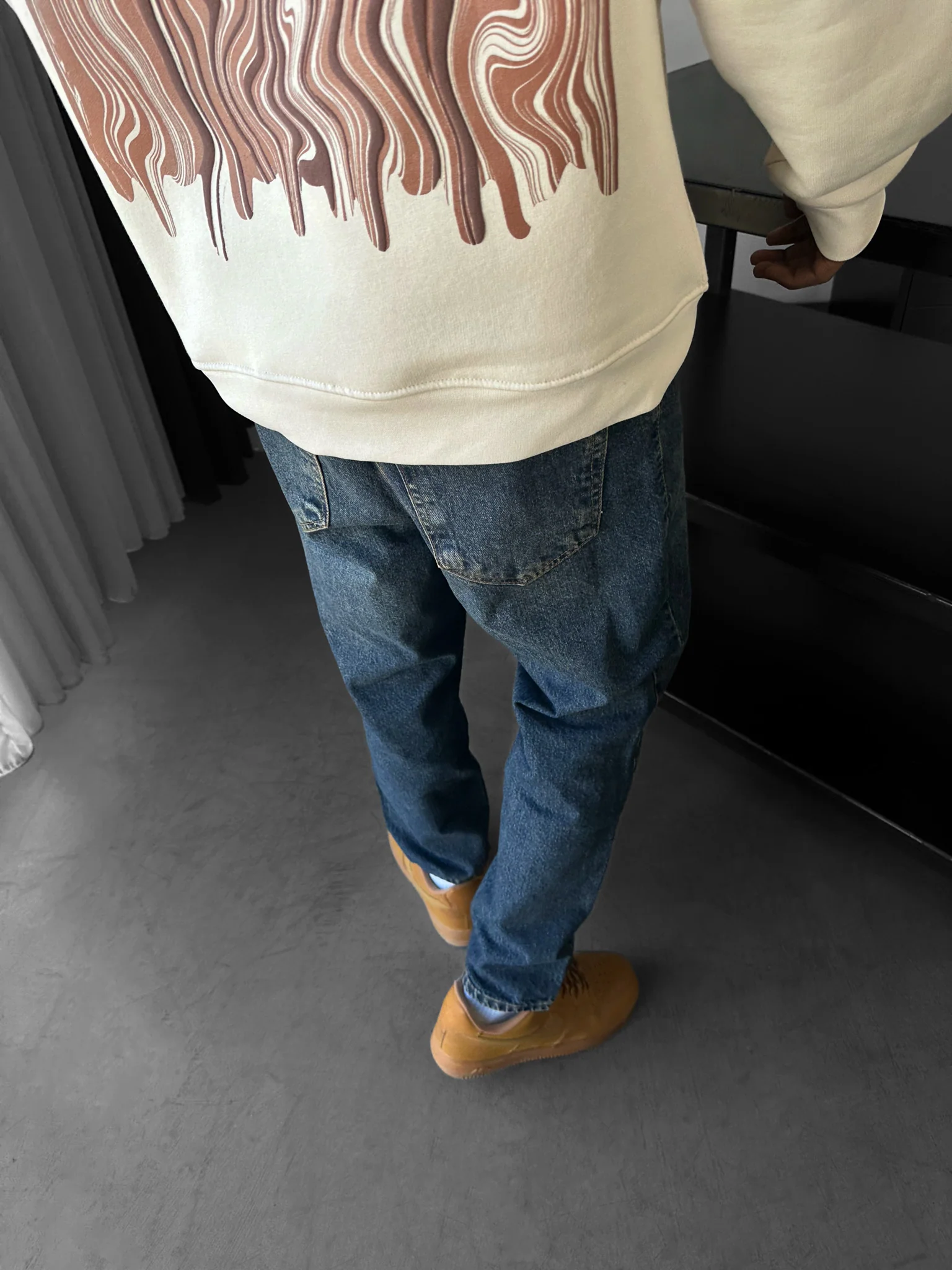 Baggy Fit Jeans - Dark Blue - Image 3