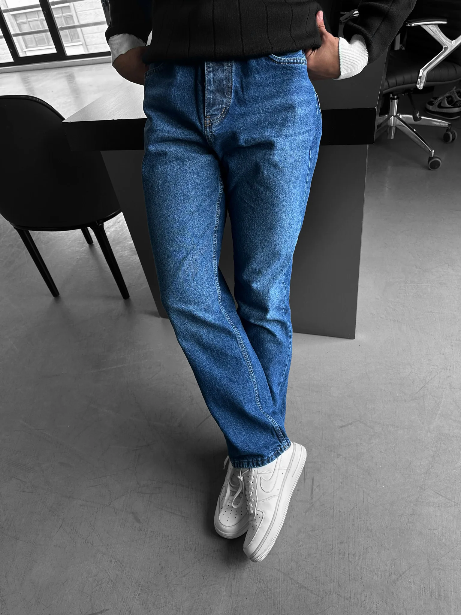 Baggy Jeans - Dark Blue - Image 4