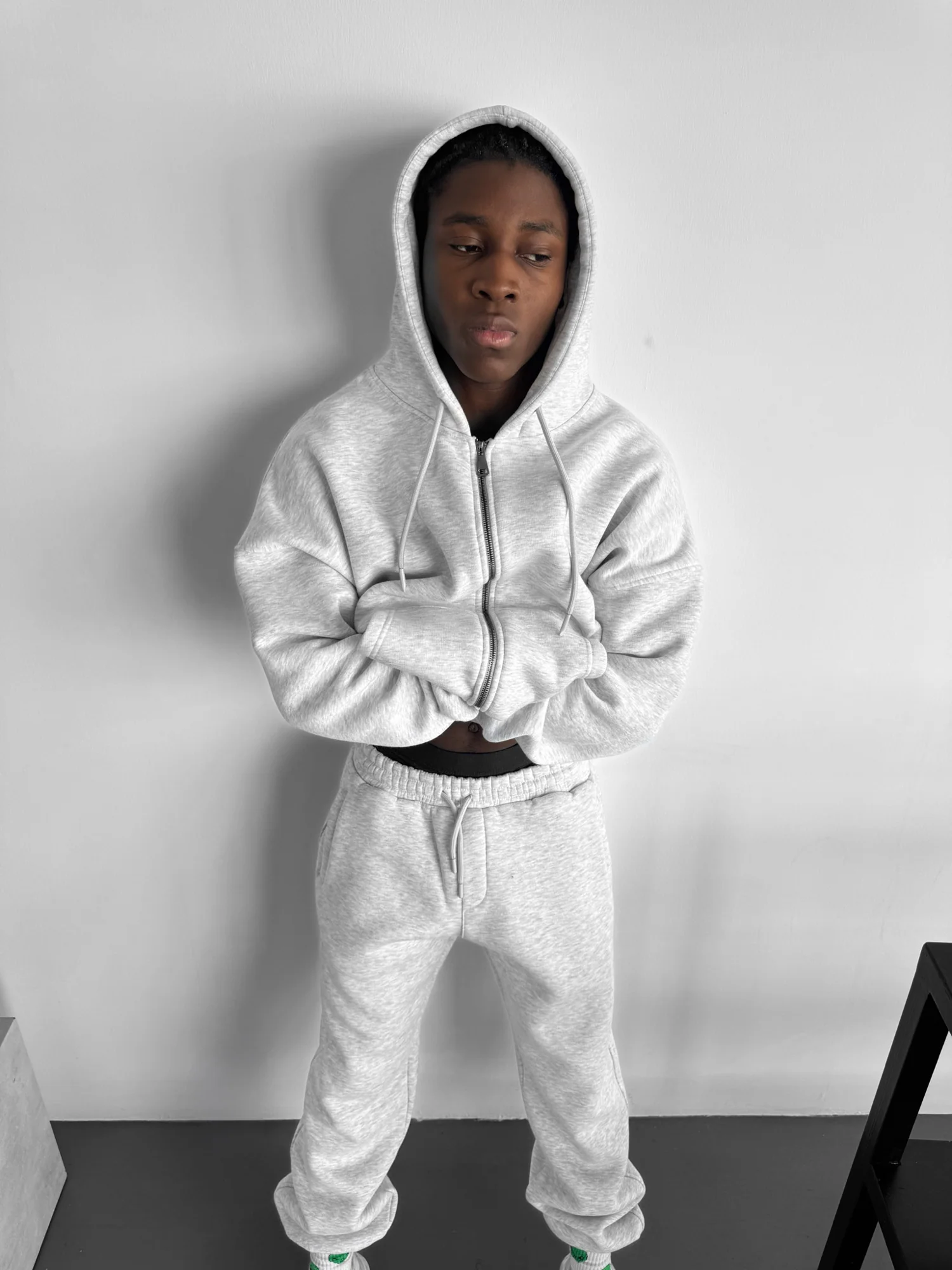Basic Jogger - Light Grey Melange - Image 2