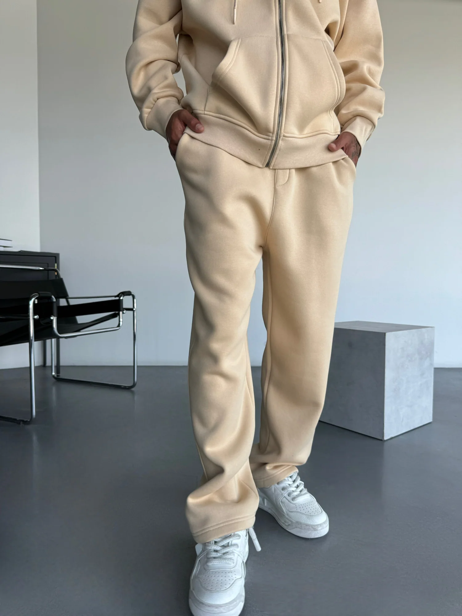 Basic Trousers - Beige - Image 10