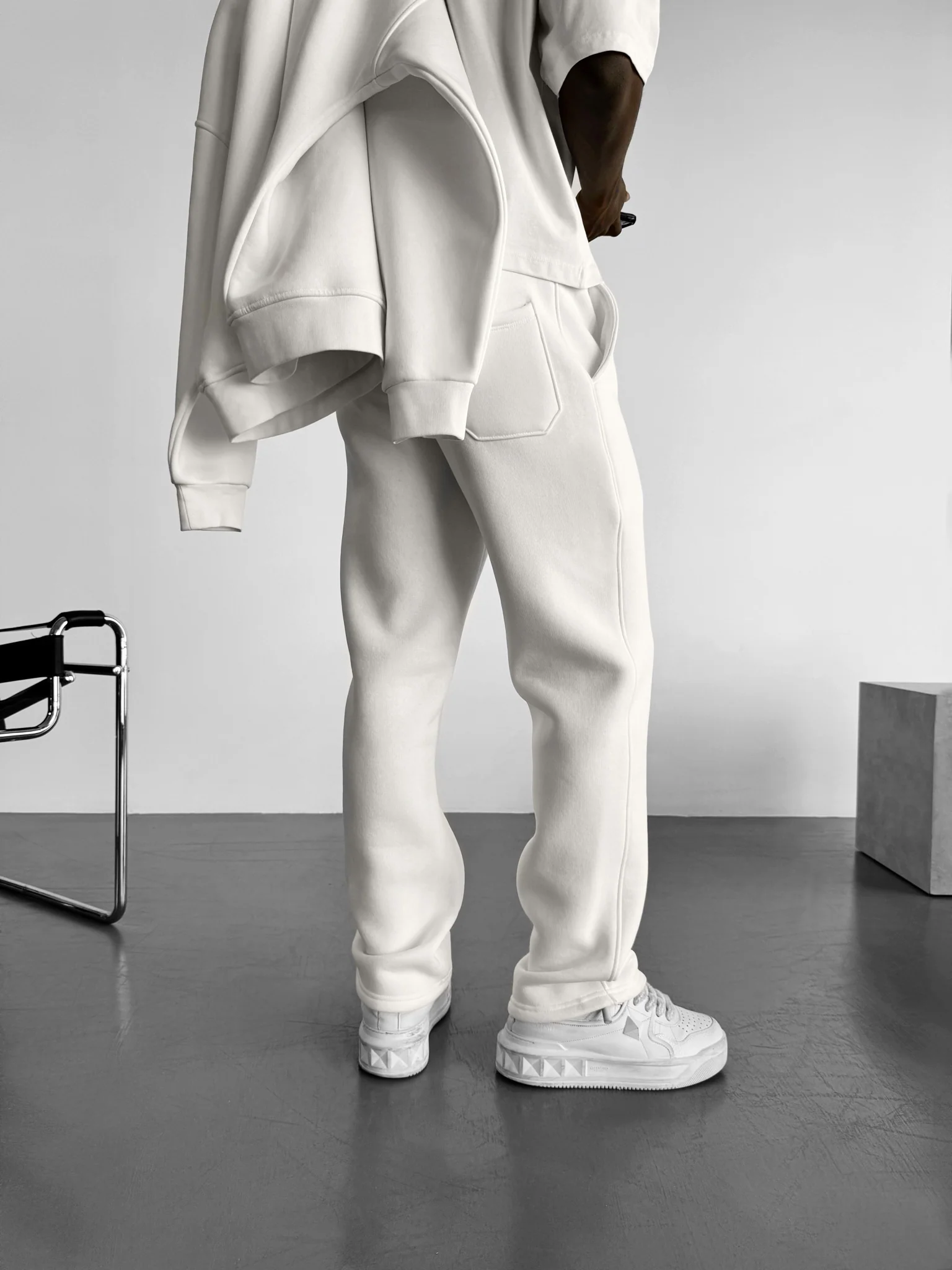 Basic Trousers - White - Image 4