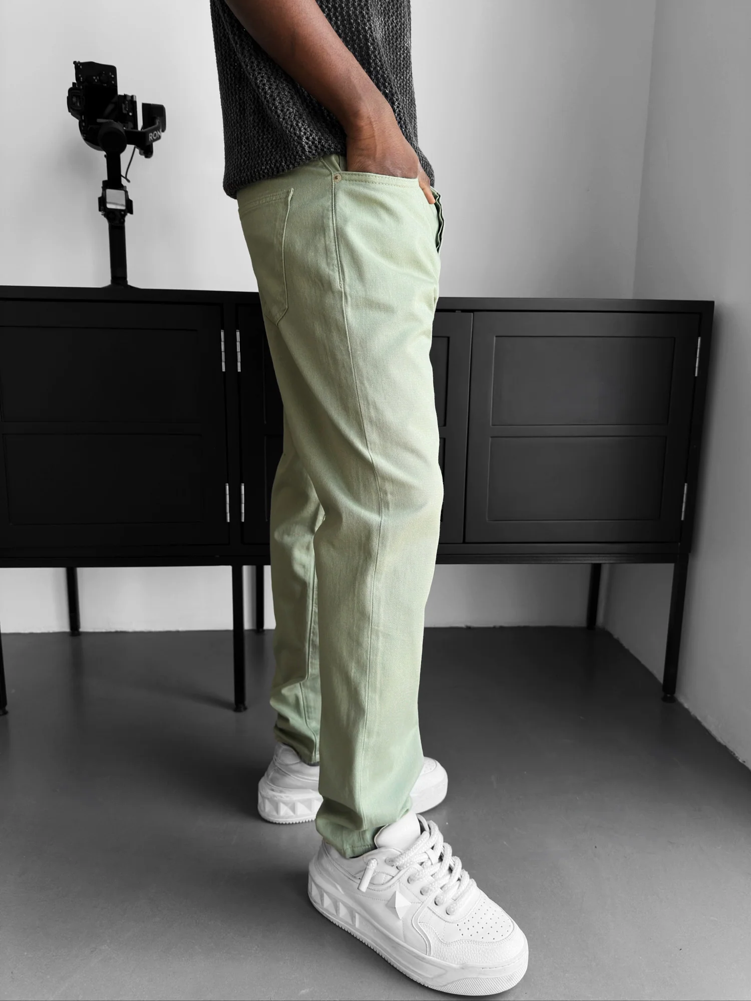 Boyfriend Jeans - Mint - Image 4