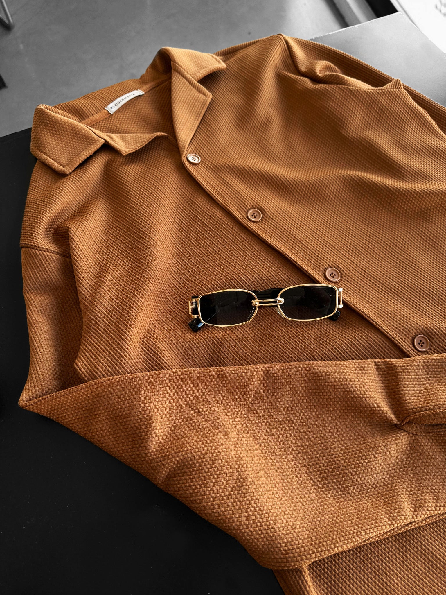 Comfort Suit Shirt - Camel - Image 3