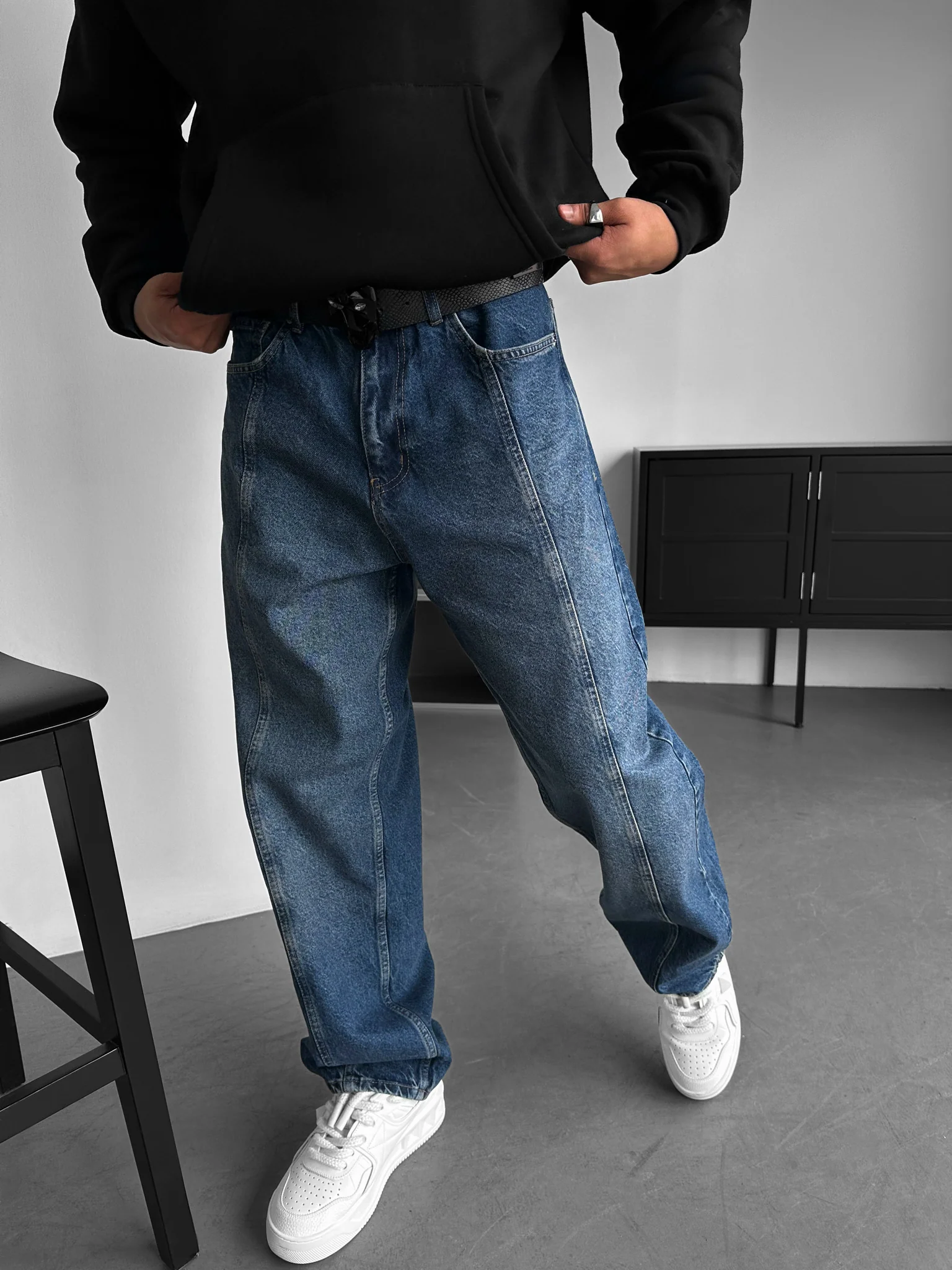 Front Line Baggy Jeans - Blue