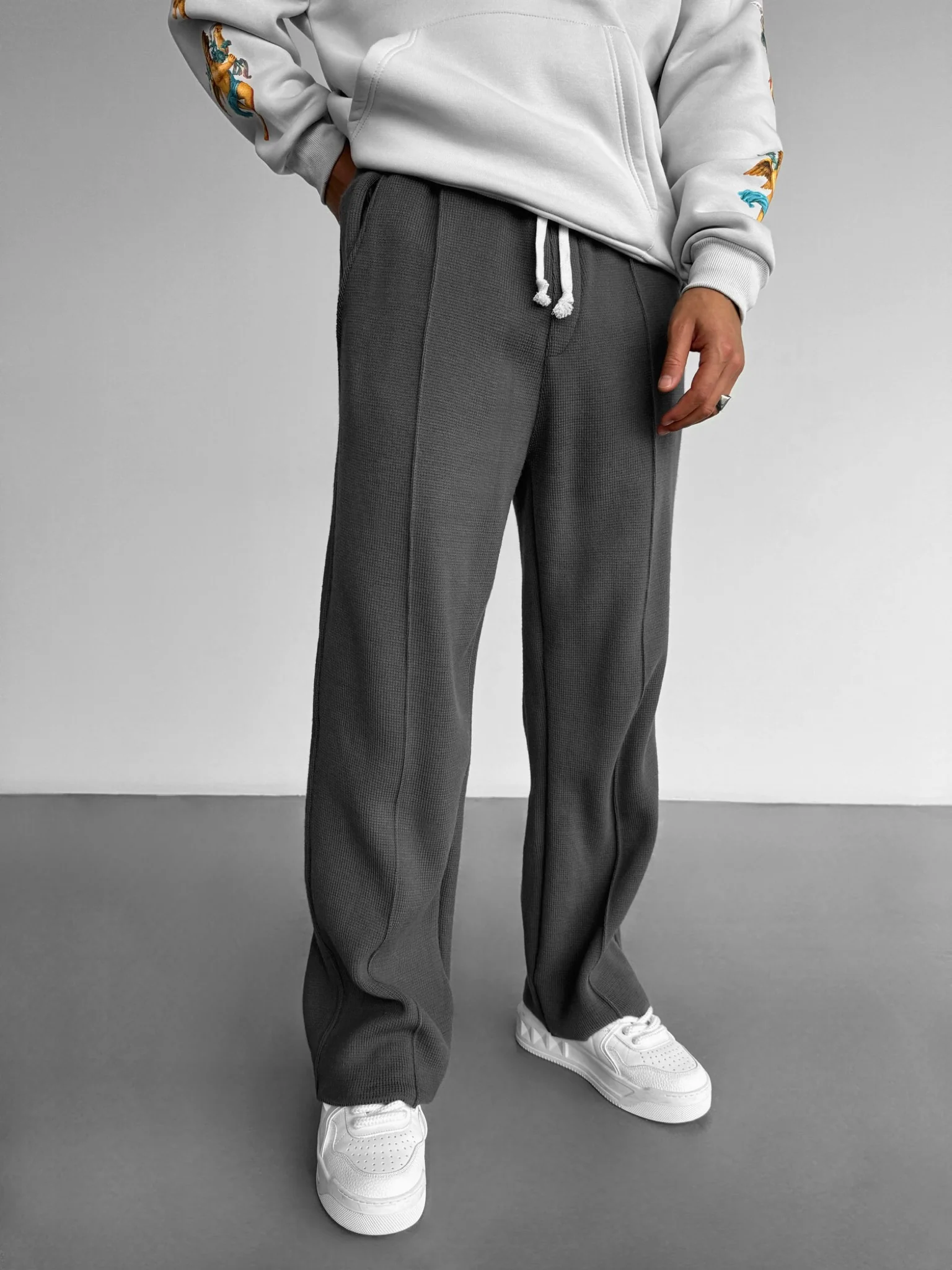 Loose Fit Seam Trousers - Anthracite