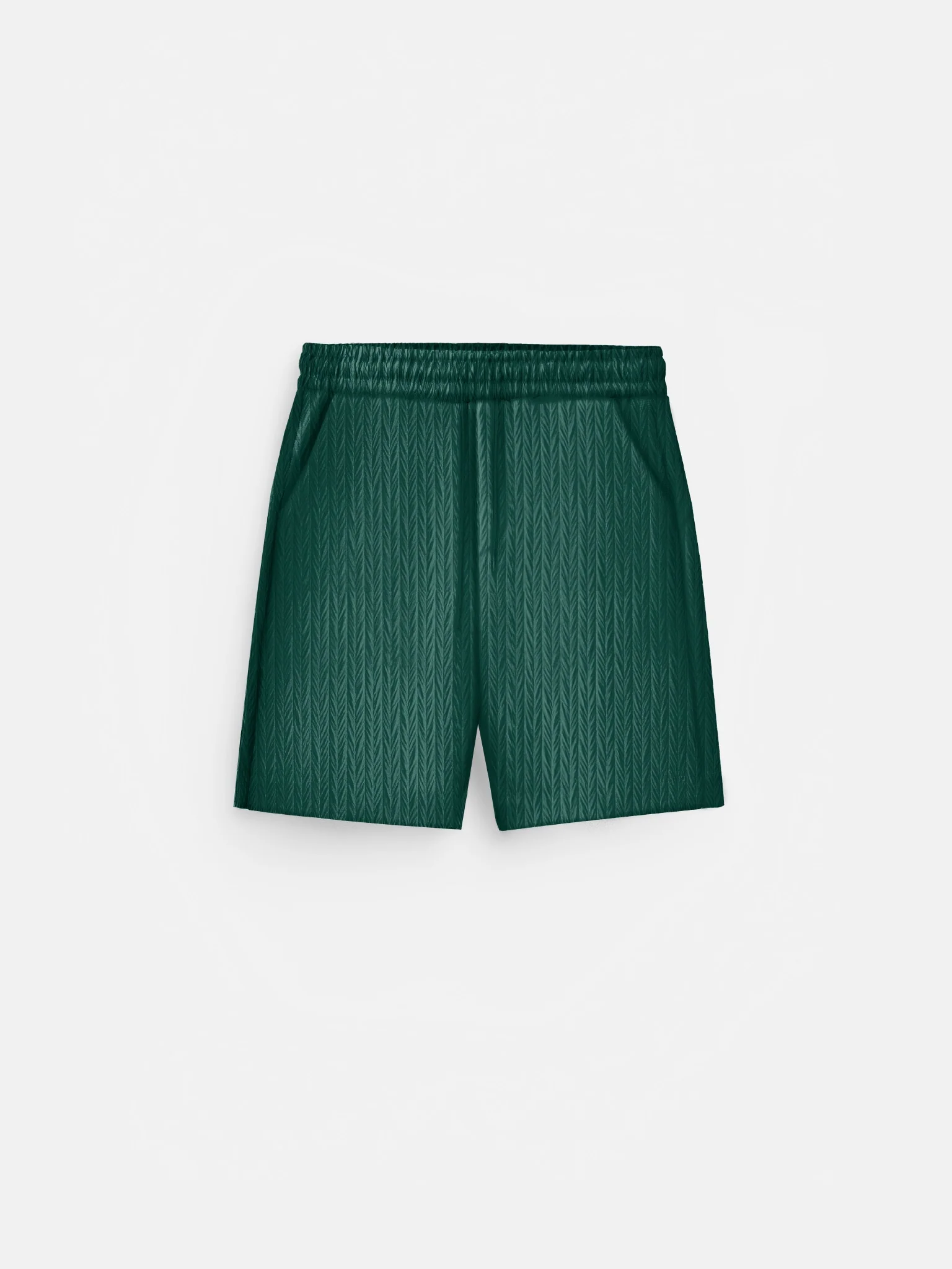 Loose Fit Structured Shorts - Rain Forest - Image 3