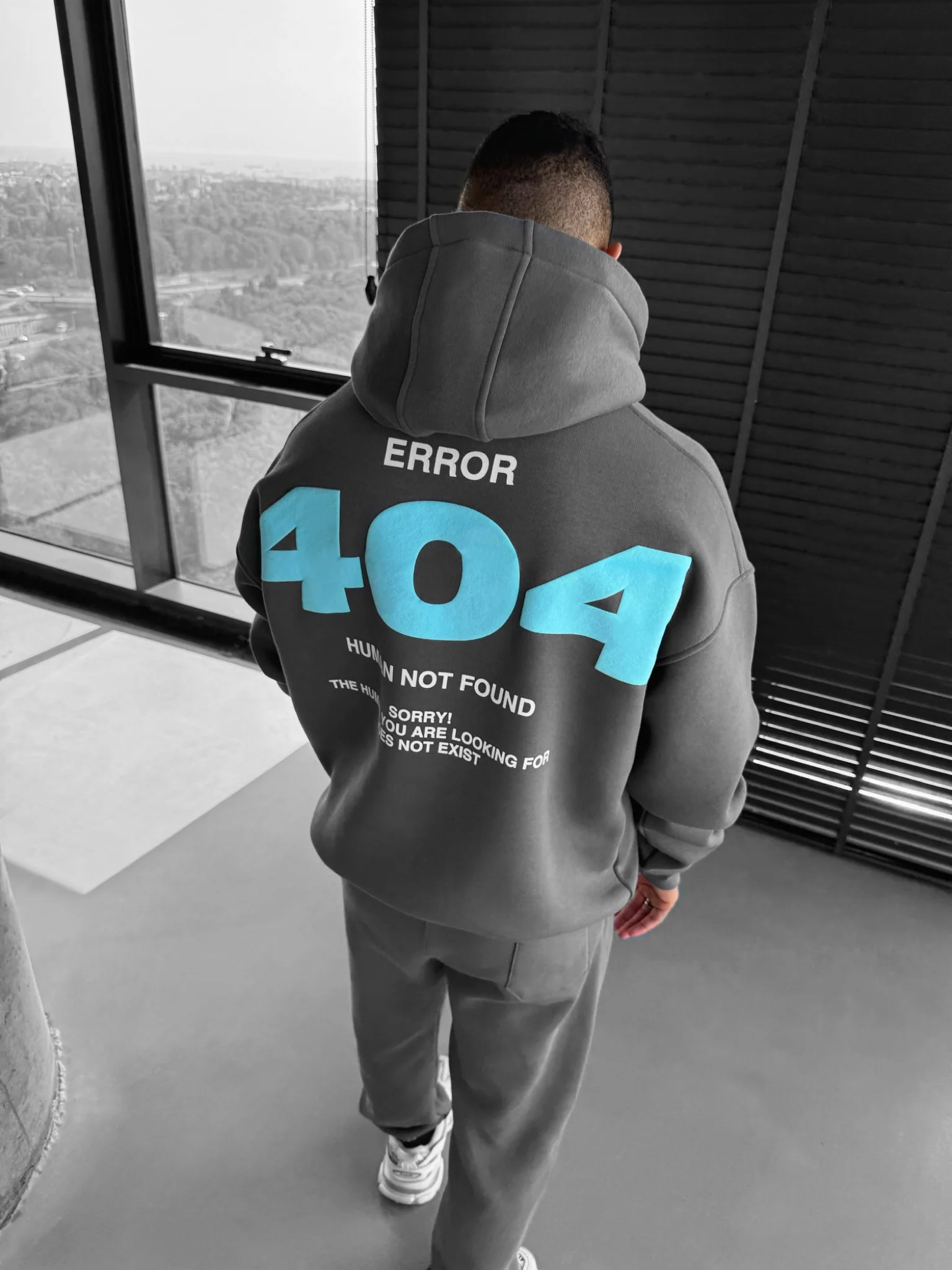 Oversize 404 Hoodie - Anthracite - Image 2