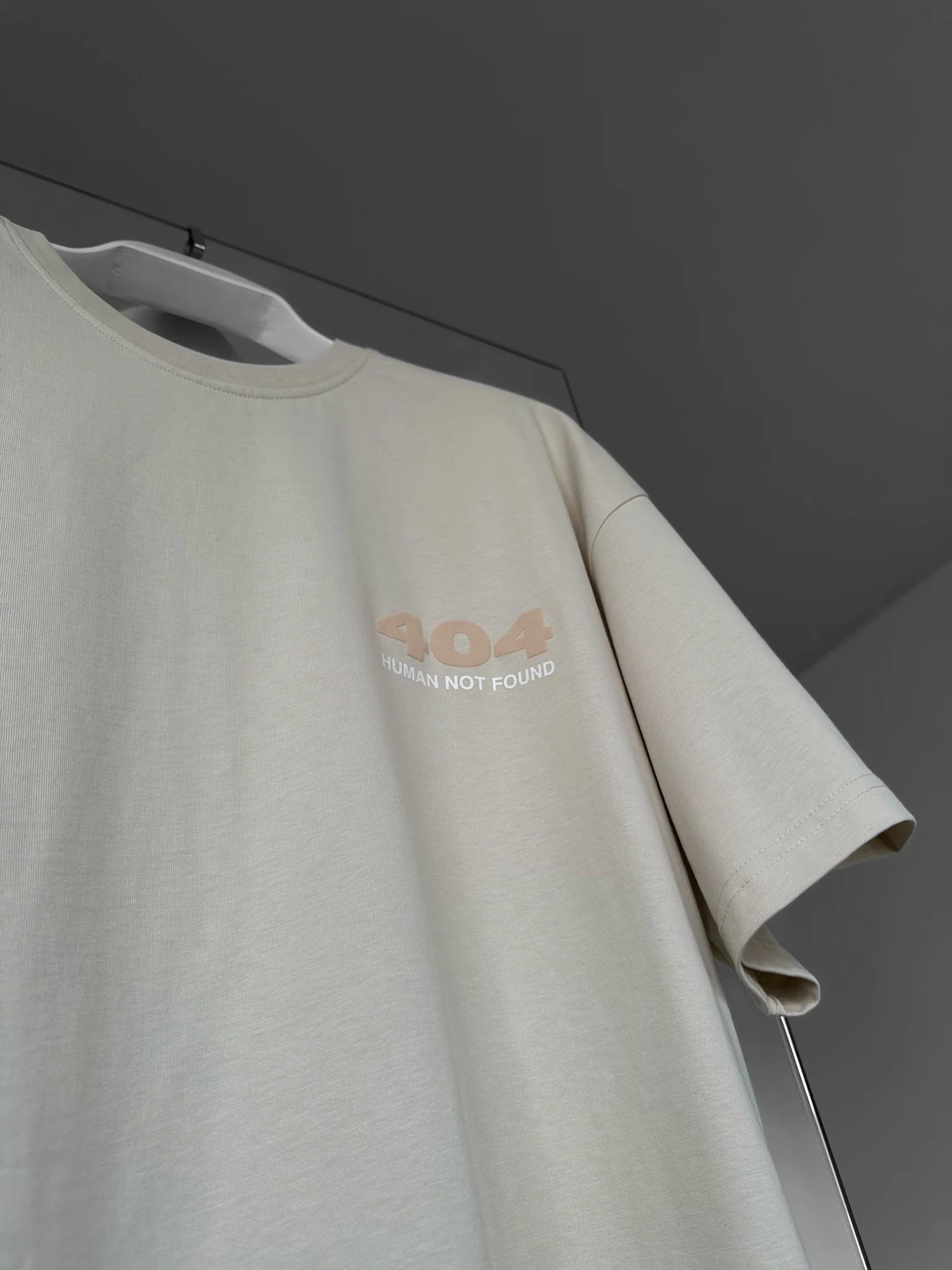 Oversize 404 T-shirt - Beige - Image 4