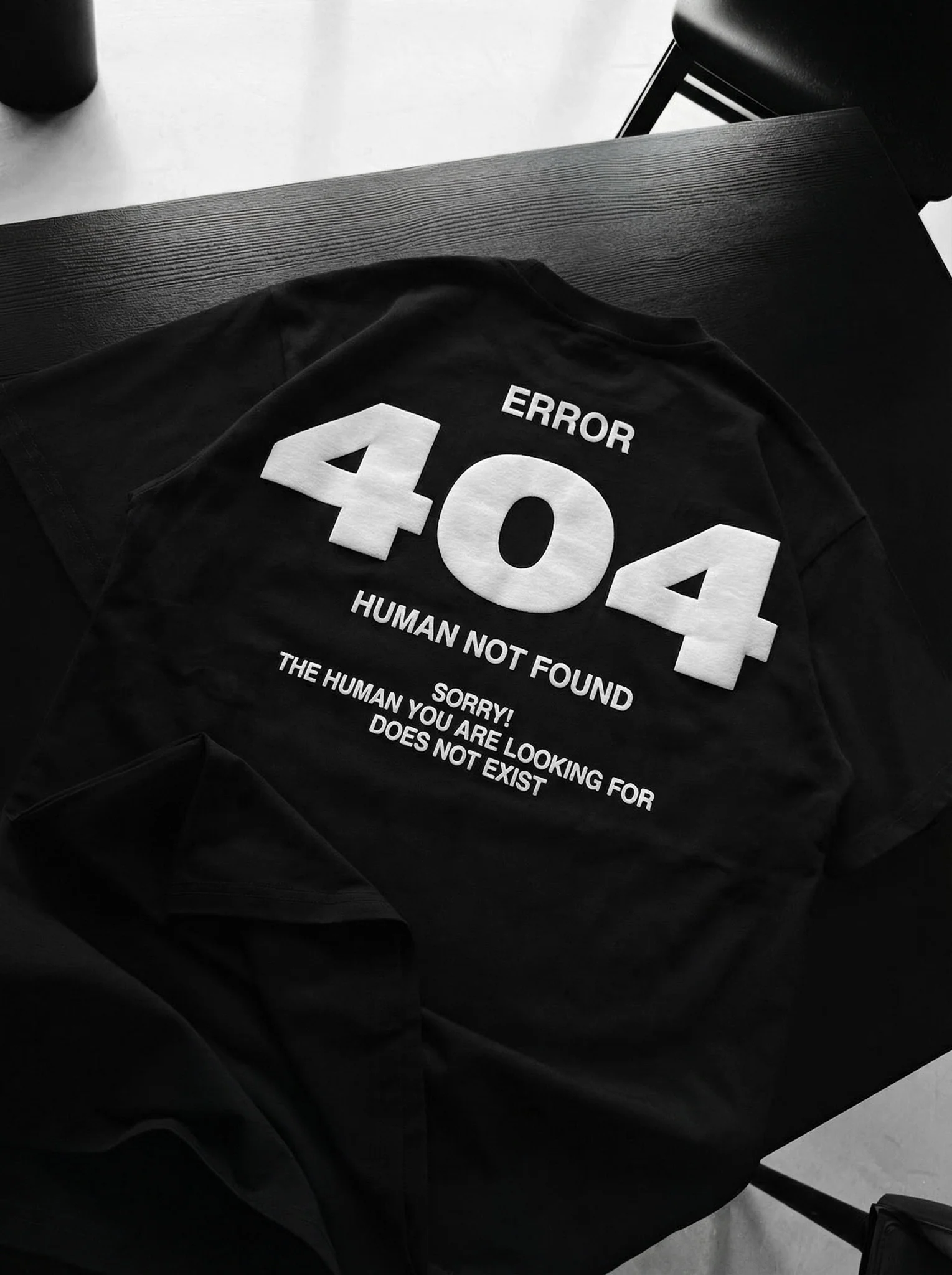 Oversize 404 T-shirt - Black and White
