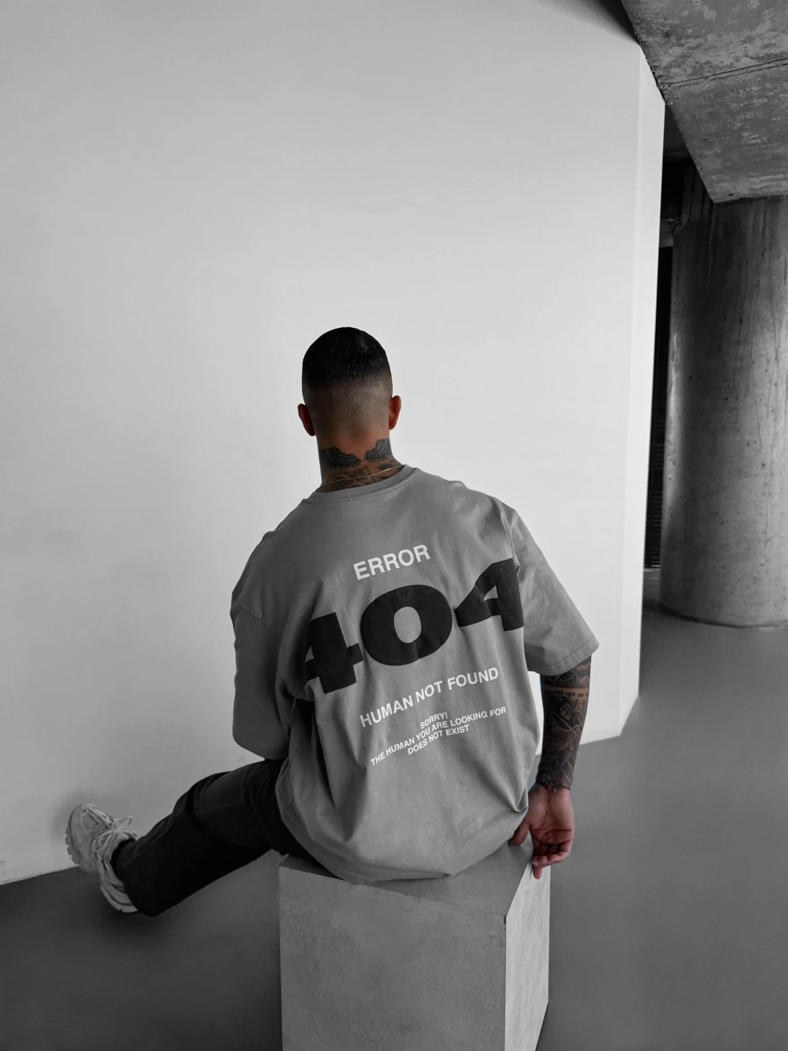 Oversize 404 T-shirt - Grey