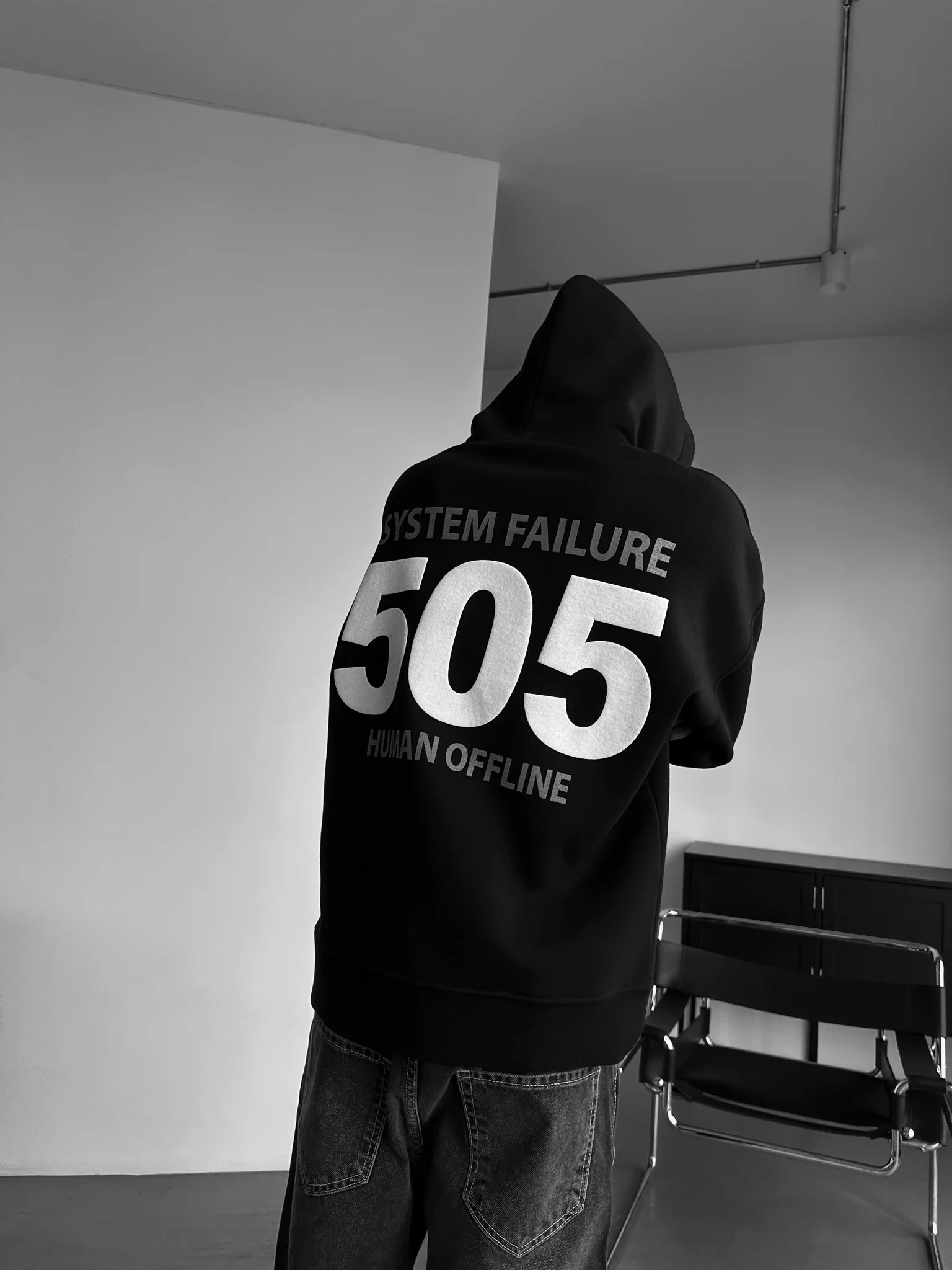Oversize 505 Hoodie - Black - Image 7