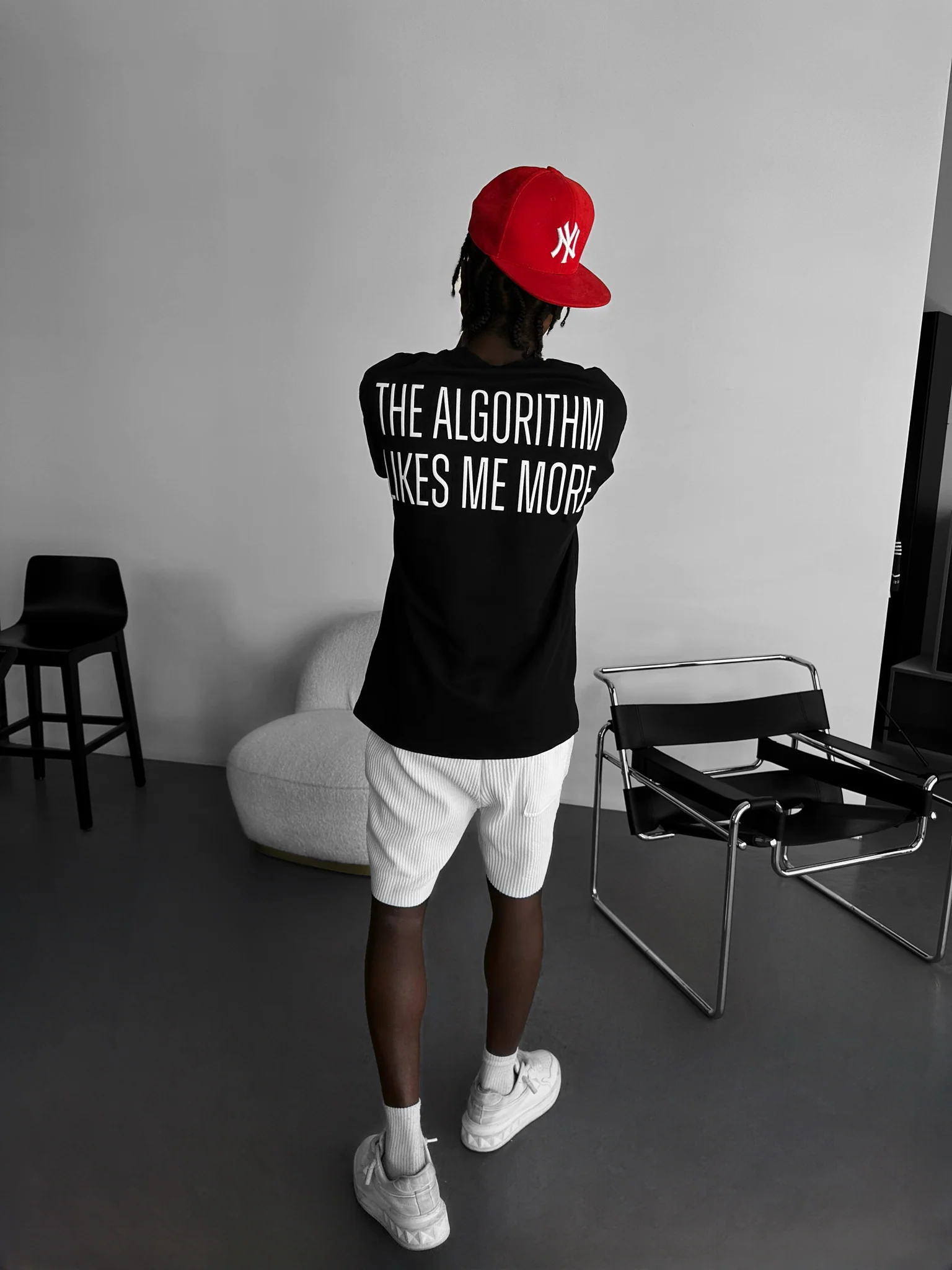 Oversize "Algorithm" T-Shirt - Black and White - Image 3