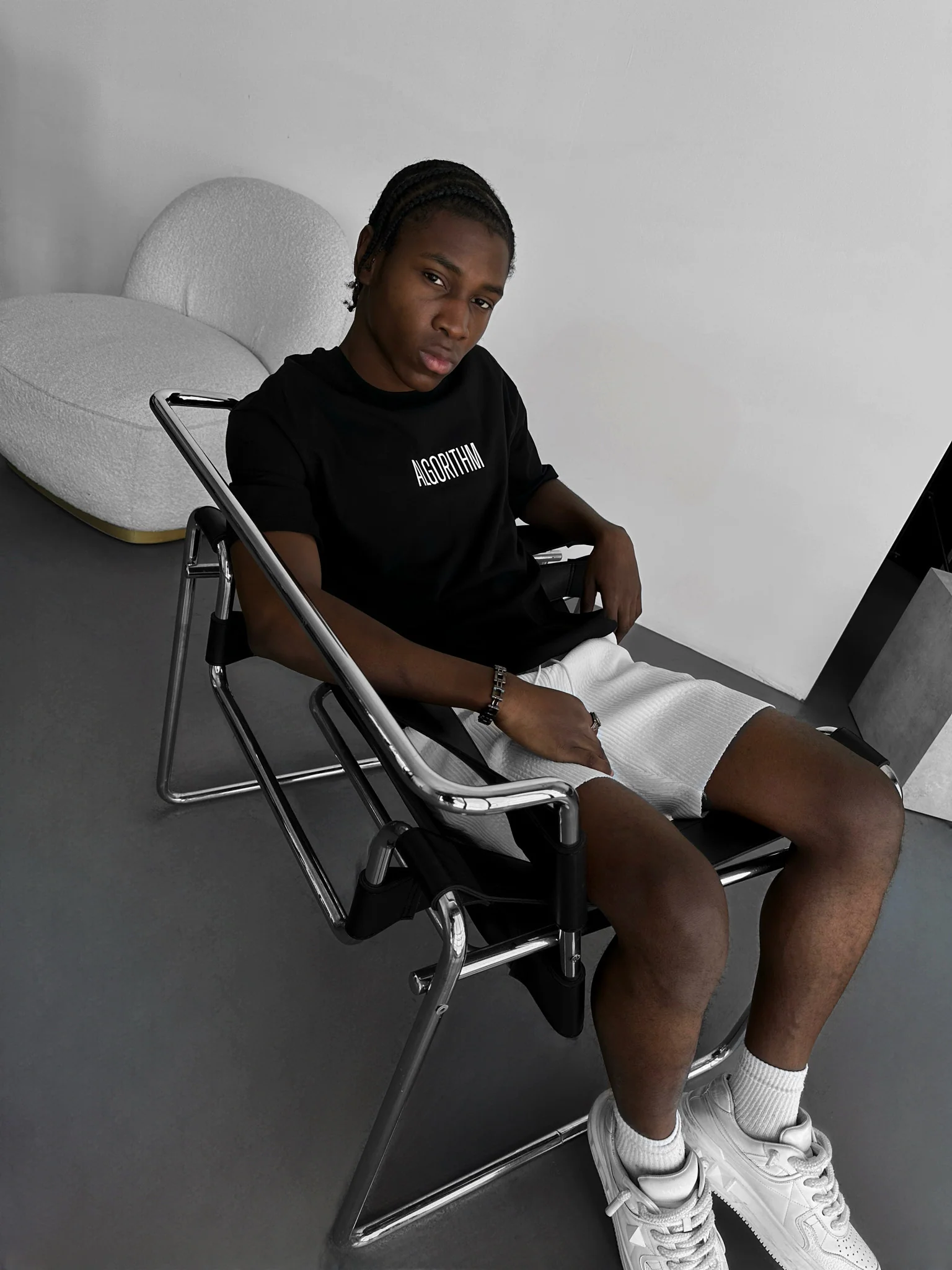 Oversize "Algorithm" T-Shirt - Black and White - Image 4