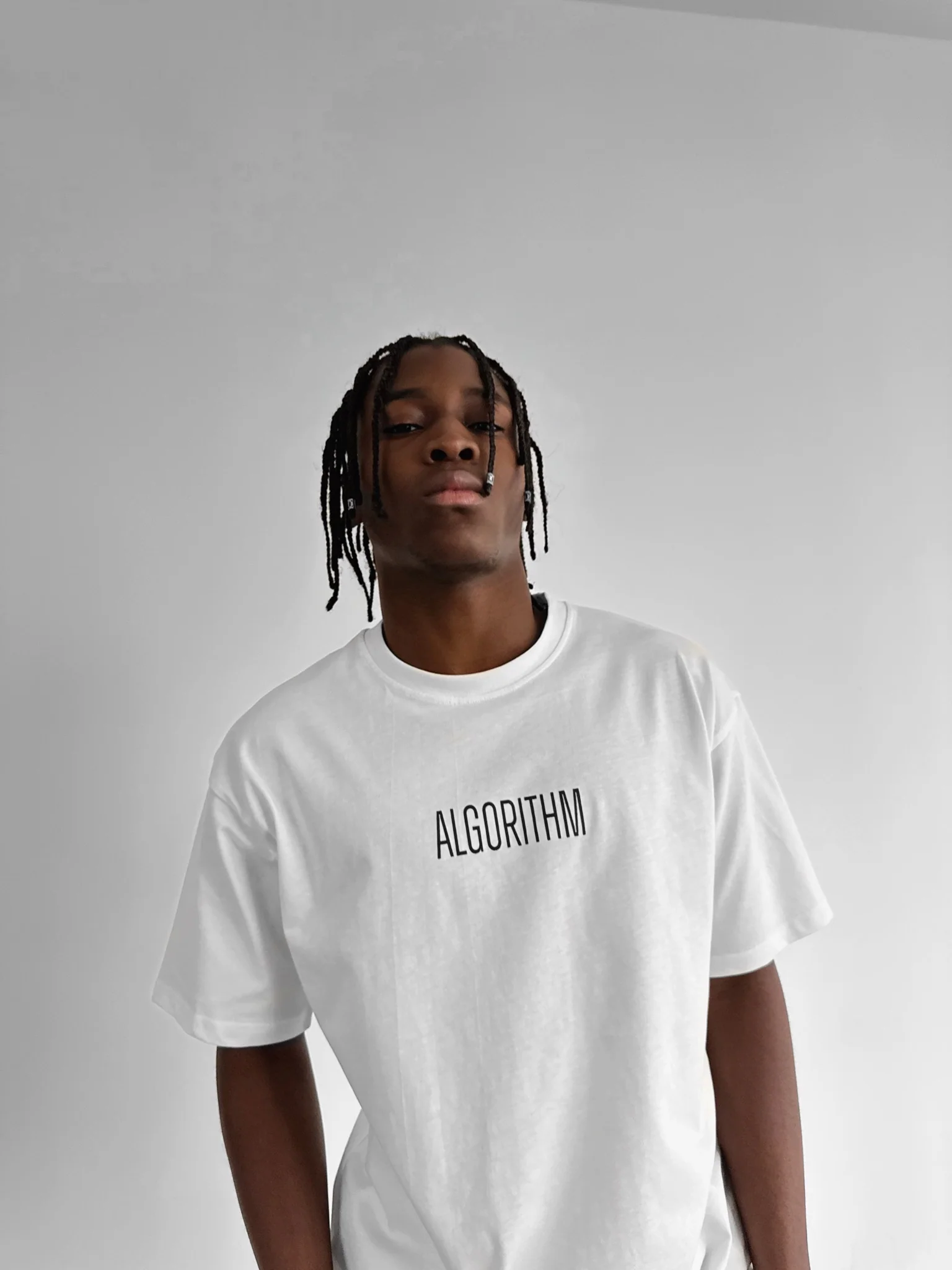 Oversize "Algorithm" T-Shirt - Ecru - Image 2