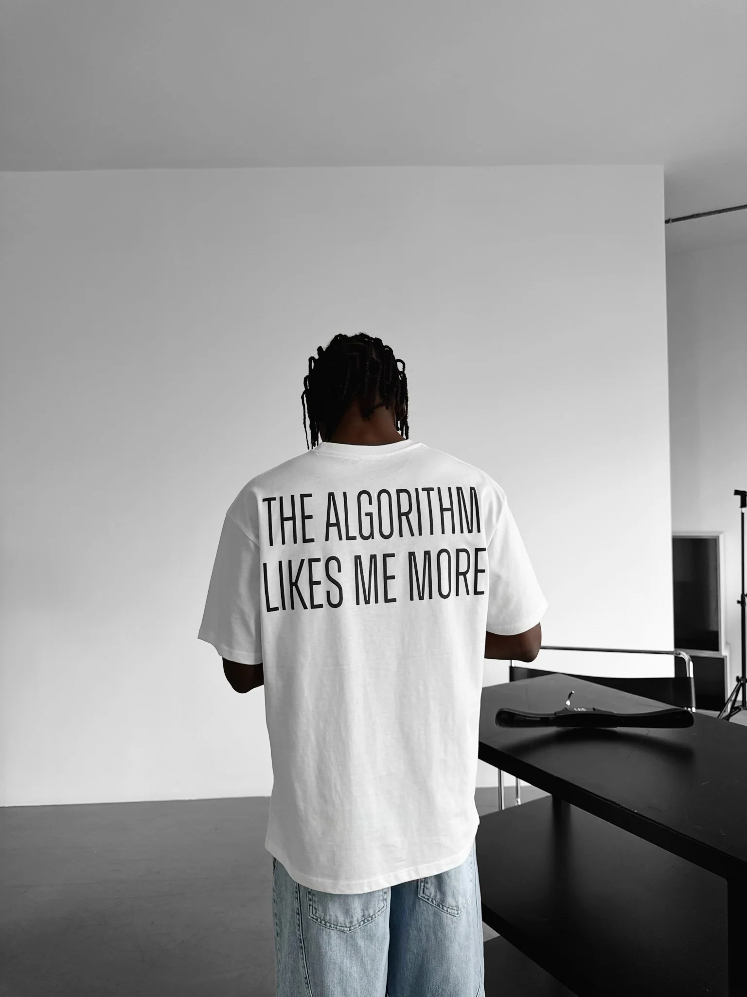 Oversize "Algorithm" T-Shirt - Ecru - Image 6