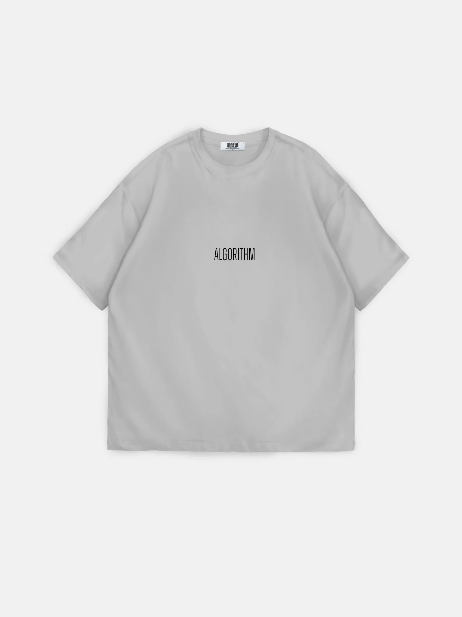Oversize "Algorithm" T-Shirt - Grey - Image 10
