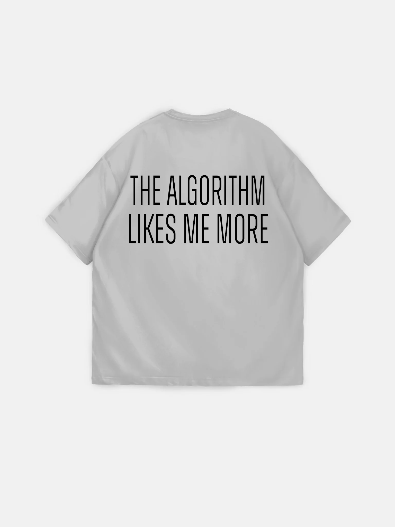 Oversize "Algorithm" T-Shirt - Grey - Image 9