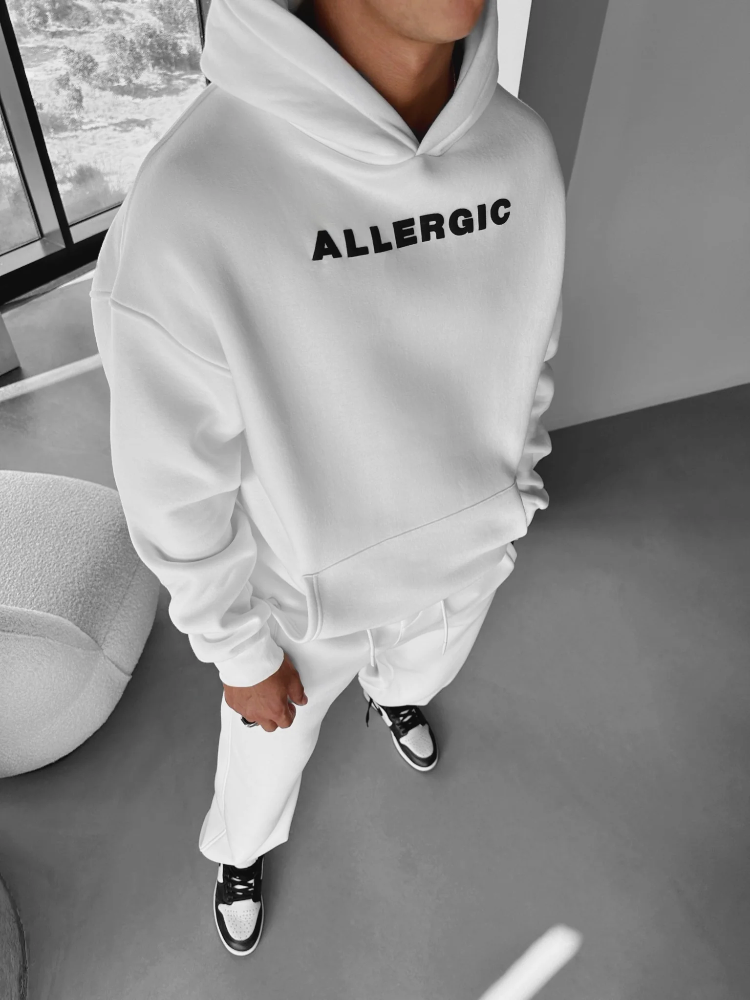 Oversize Allergic Hoodie - White - Image 3