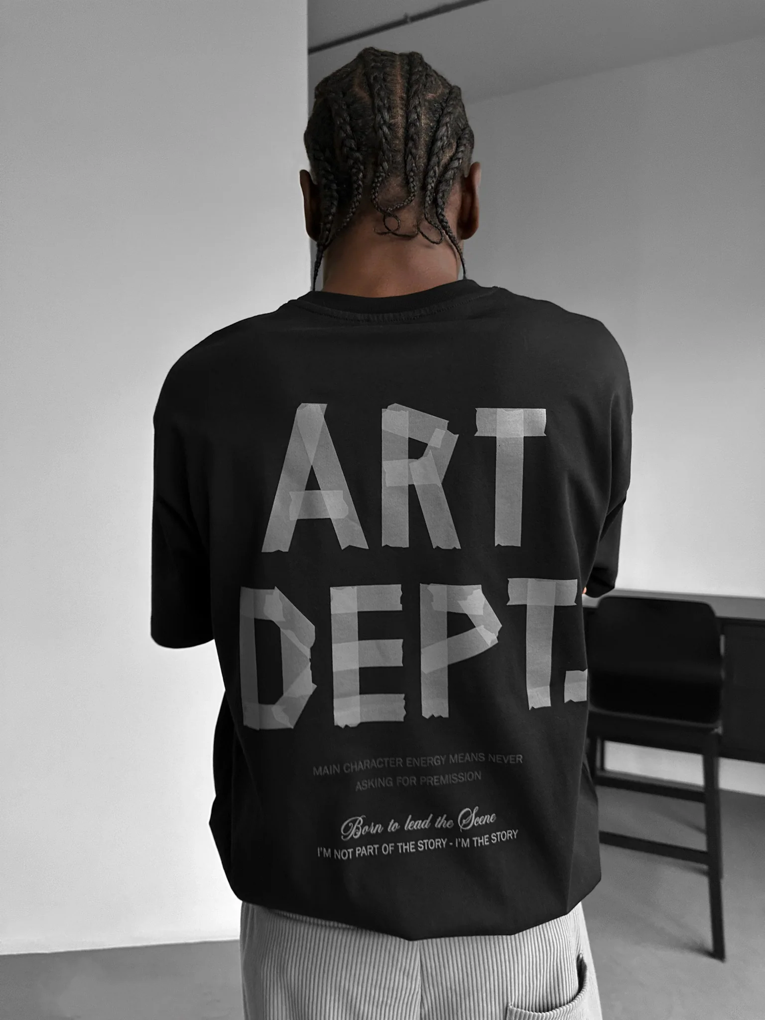Oversize Art Dept. T-shirt - Black and Anthracite