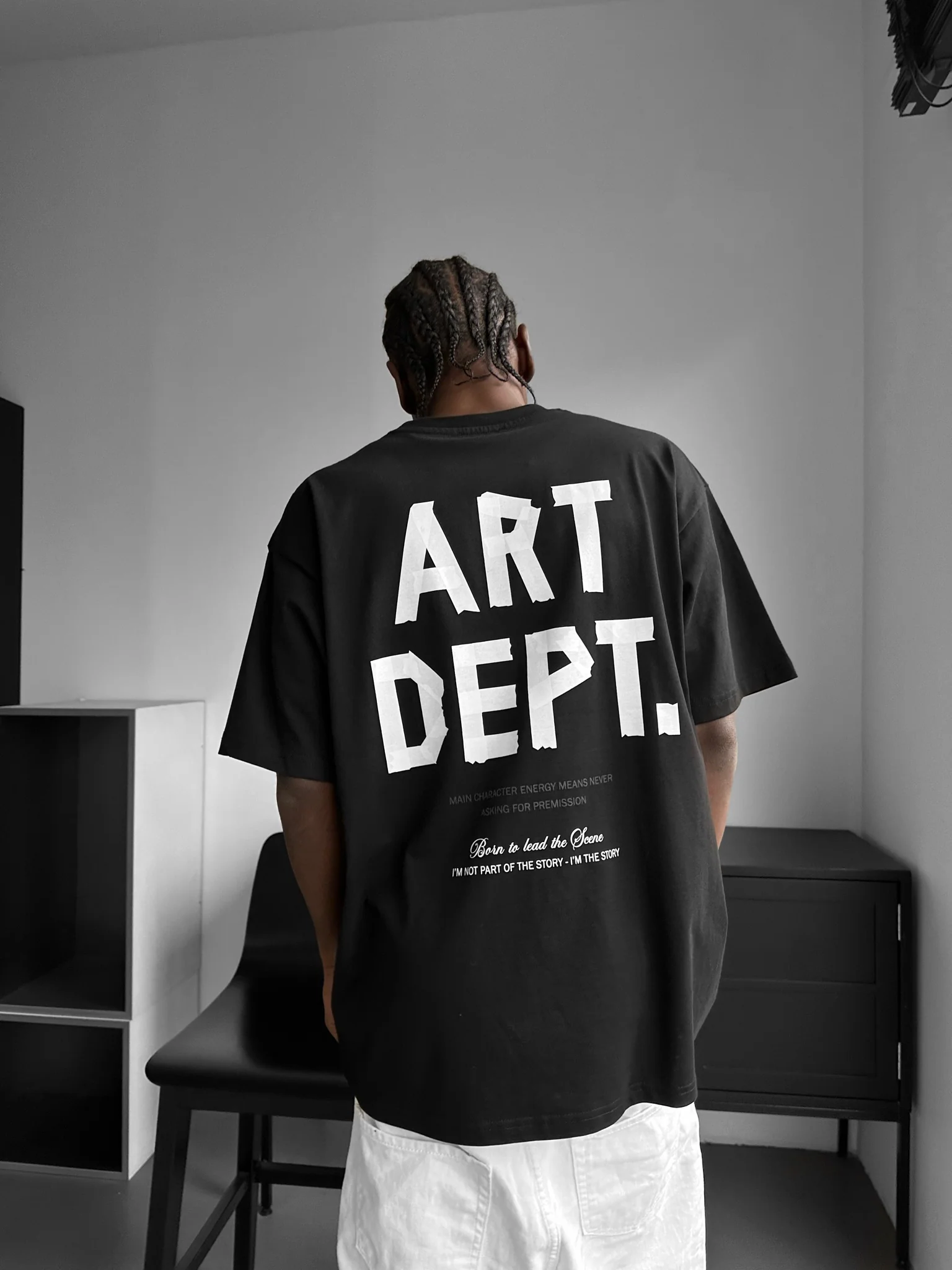 Oversize Art Dept. T-shirt - Black and White - Image 2