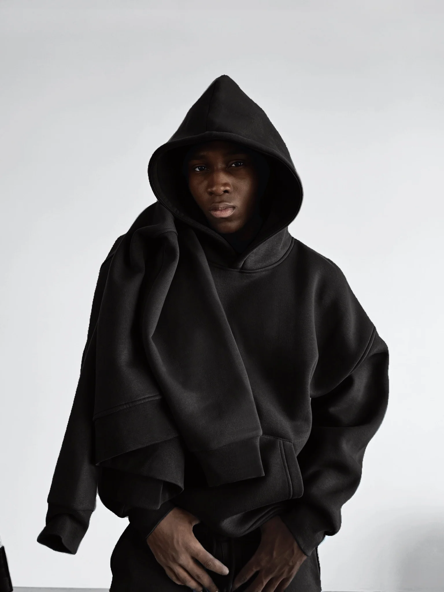 Oversize Basic Hoodie - Black