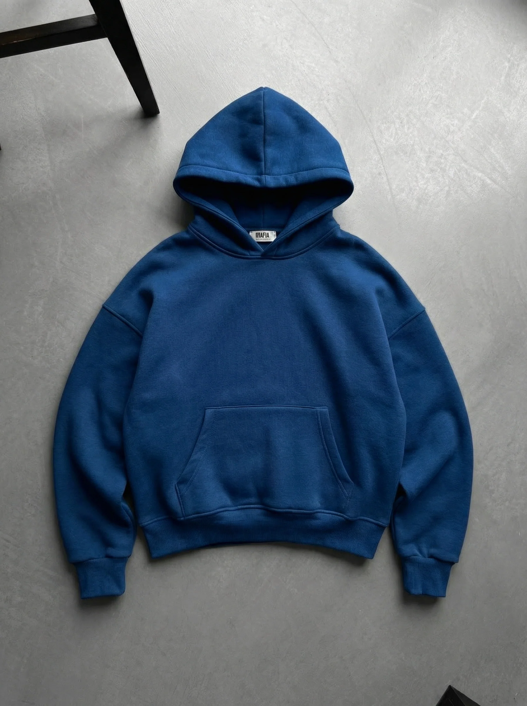 Oversize Basic Hoodie - Navy Poeny