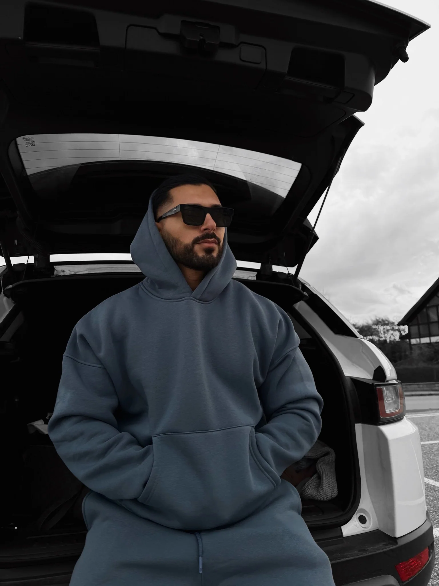 Oversize Basic Hoodie - Stormy Weather - Image 2