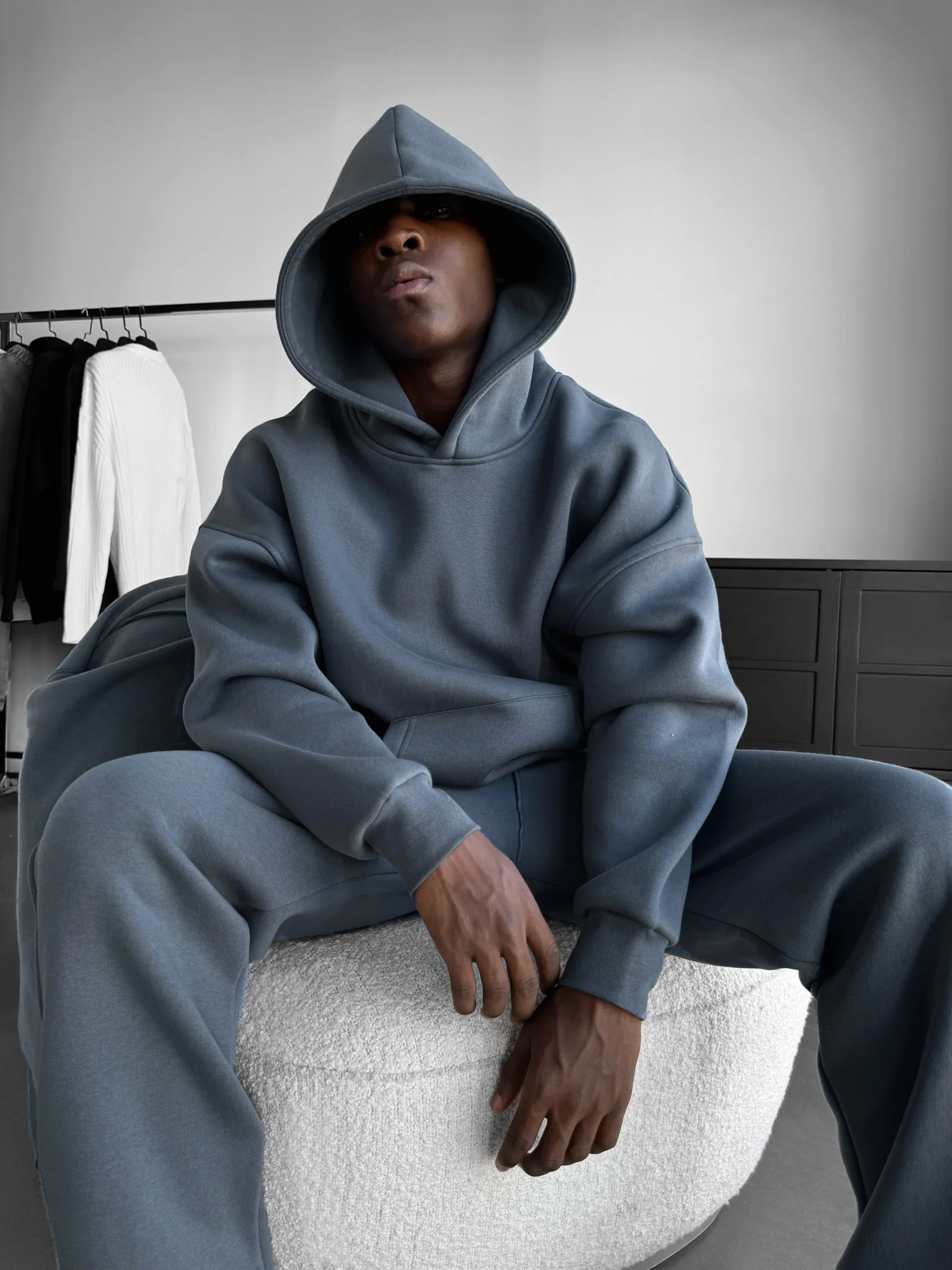 Oversize Basic Hoodie - Stormy Weather - Image 4