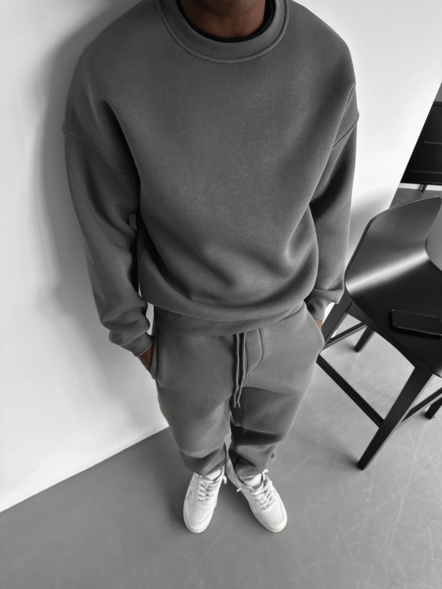 Oversize Basic Sweater - Anthracite - Image 2