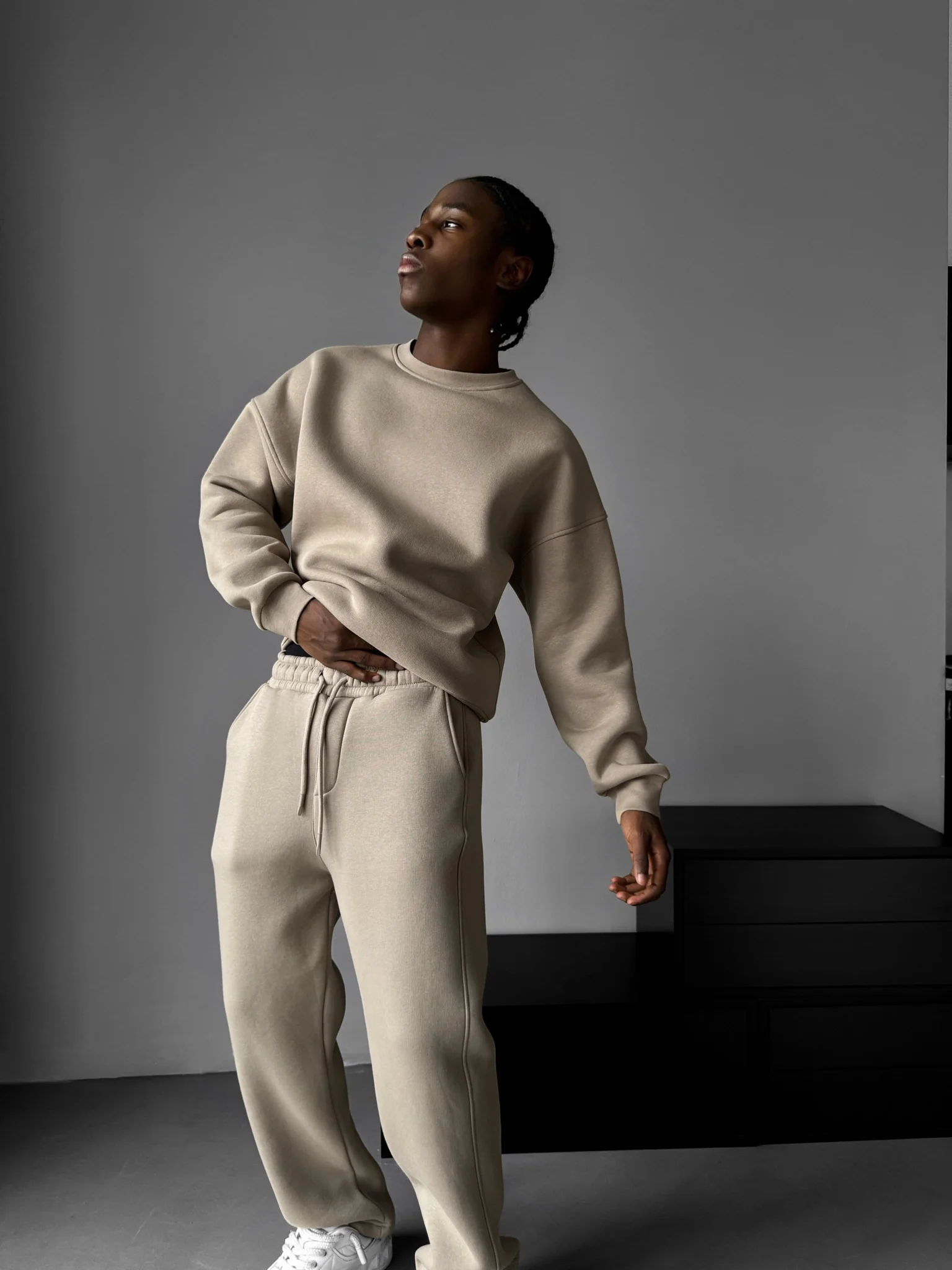 Oversize Basic Sweater - Simply Taupe - Image 2