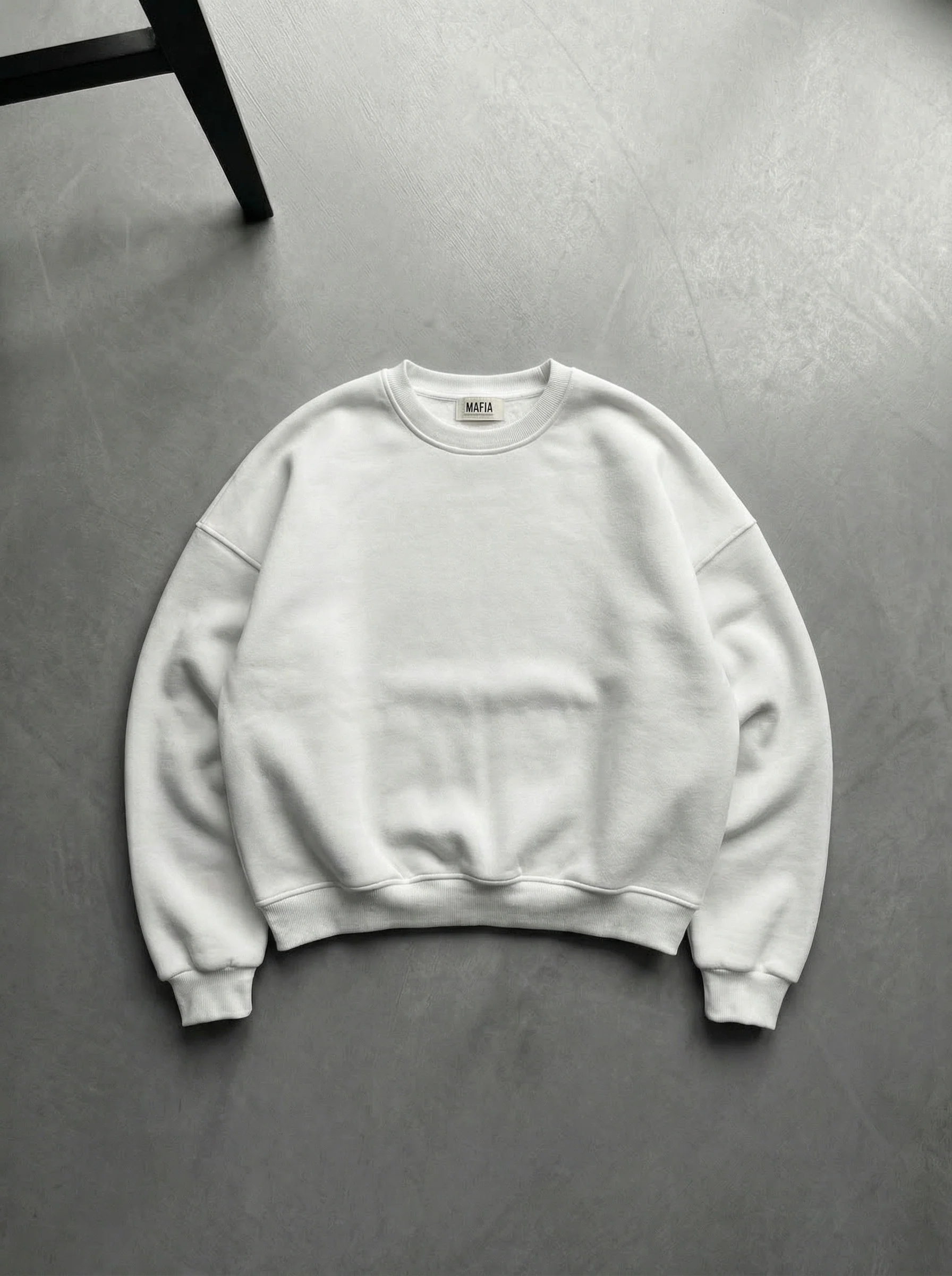 Oversize Basic Sweater - White