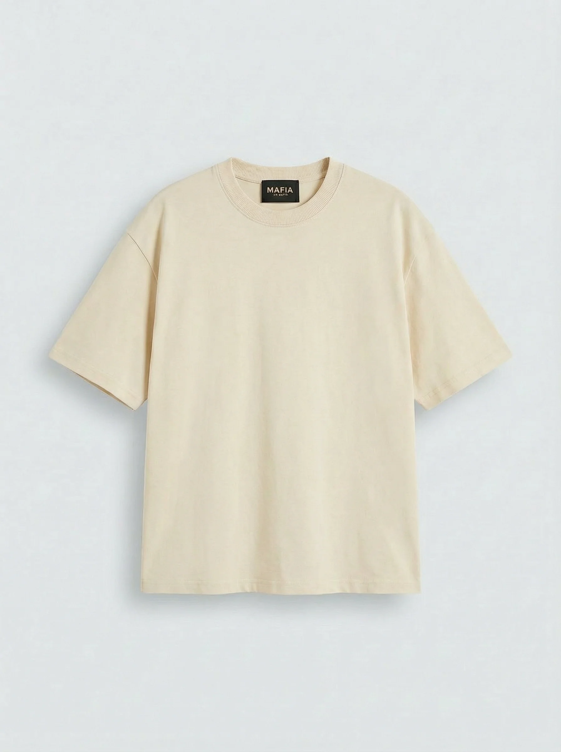 Oversize Basic T-Shirt - Light Beige