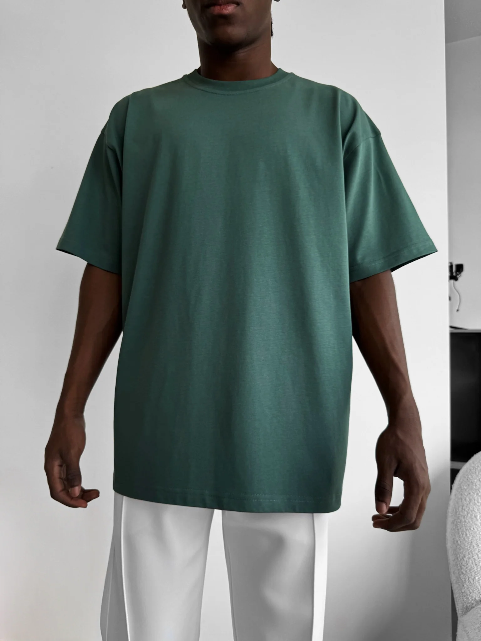 Oversize Basic T-Shirt - Petrol - Image 4