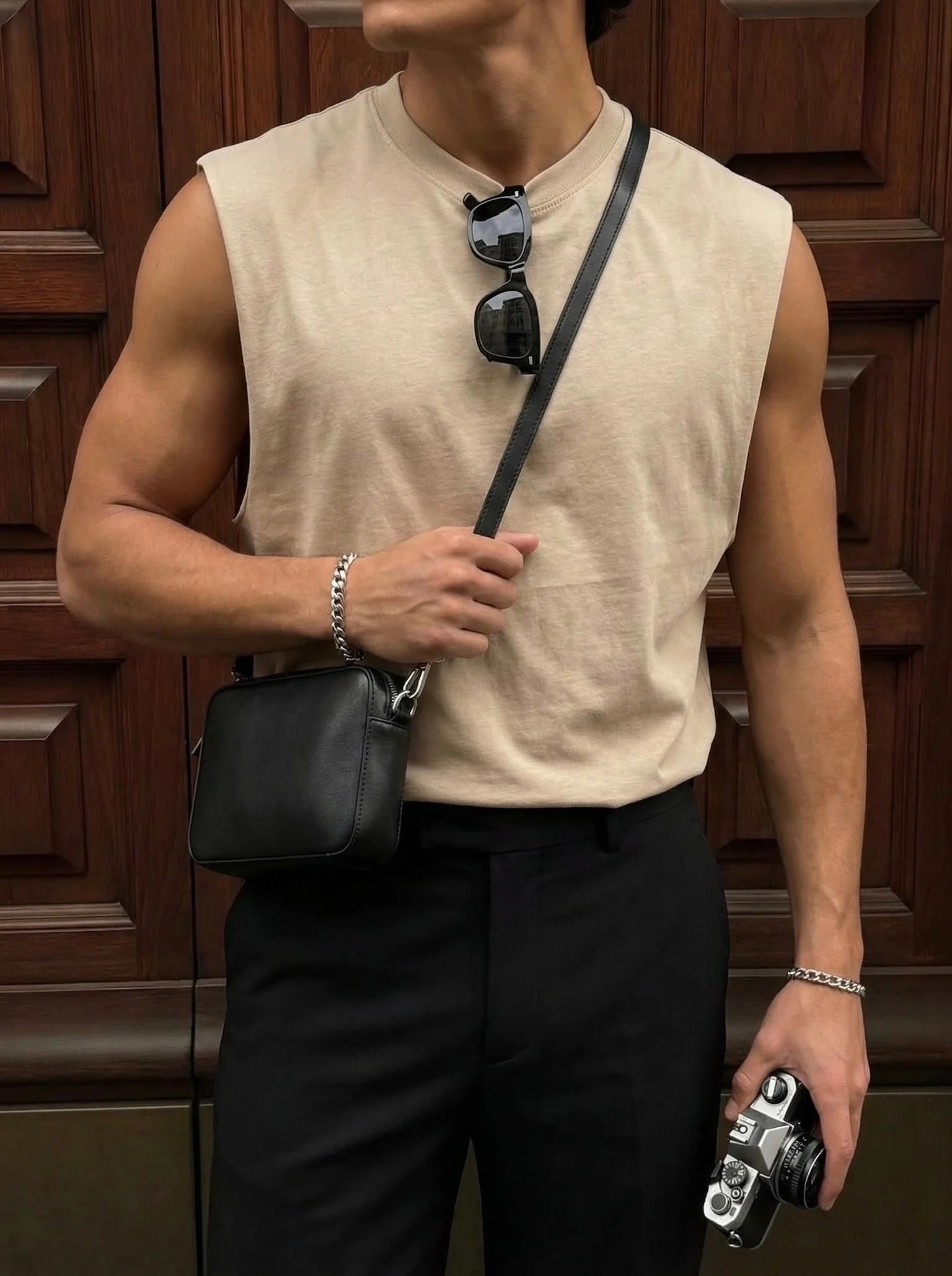 Oversize Basic Tanktop - Beige - Image 2