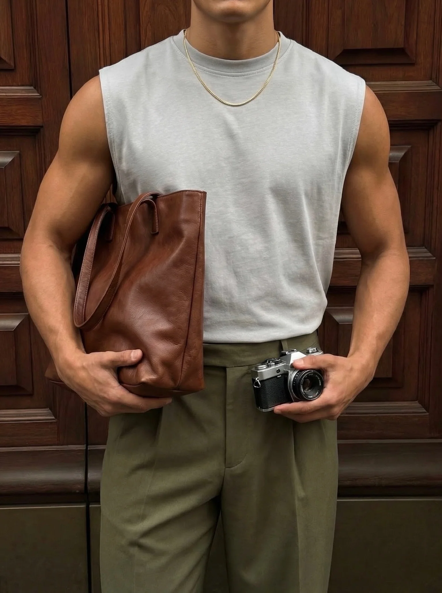 Oversize Basic Tanktop - Grey - Image 2