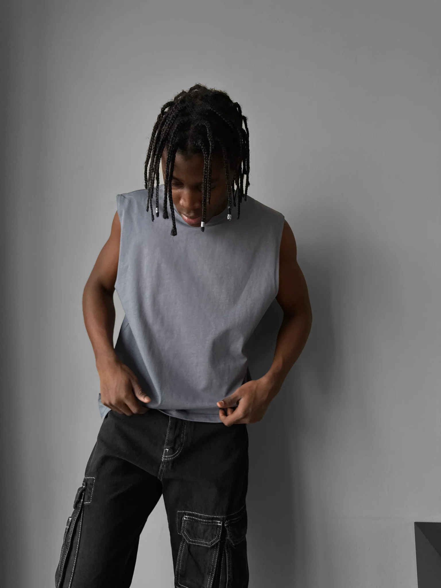 Oversize Basic Tanktop - Stormy Weather - Image 2