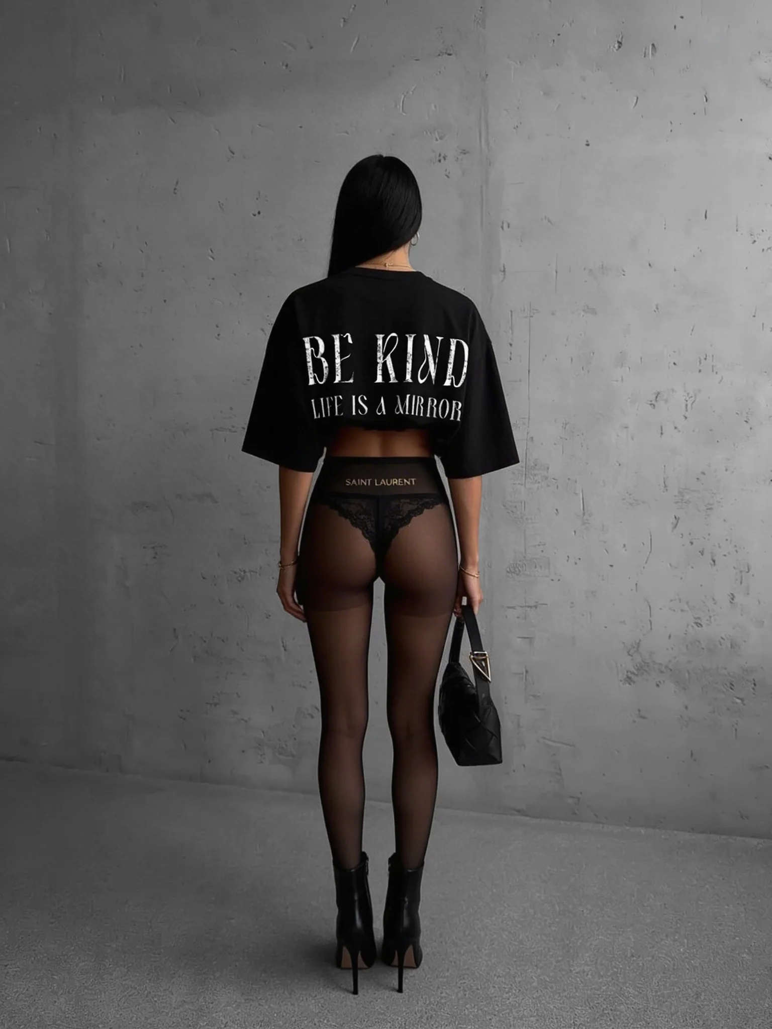 Oversize Be Kind T-shirt - Black