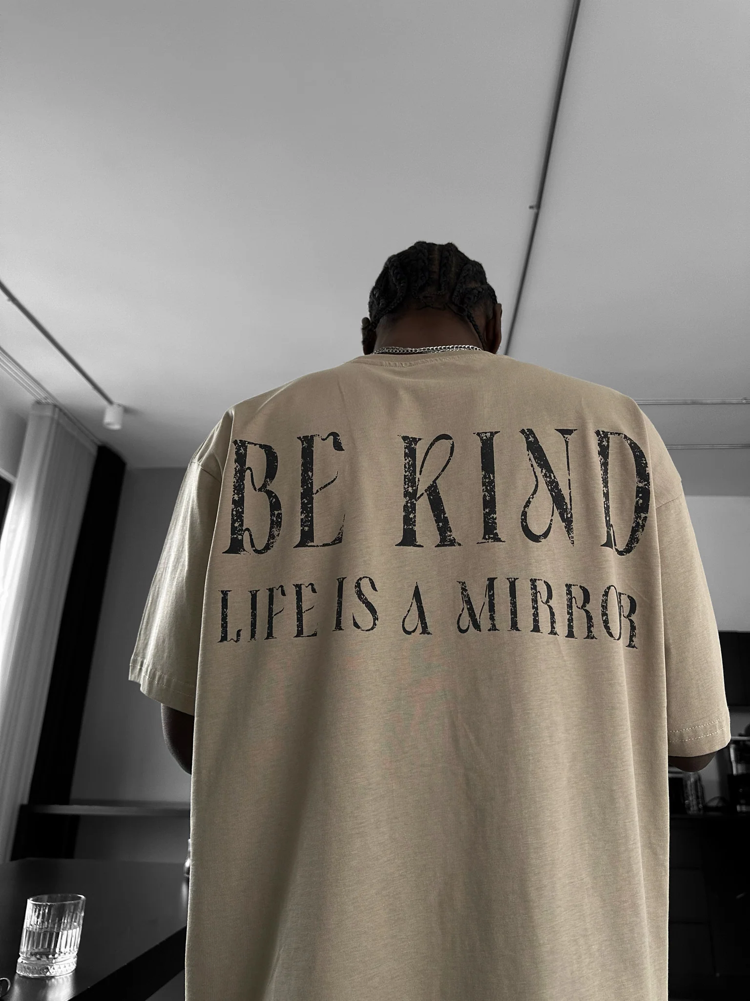 Oversize Be Kind T-shirt - Stone