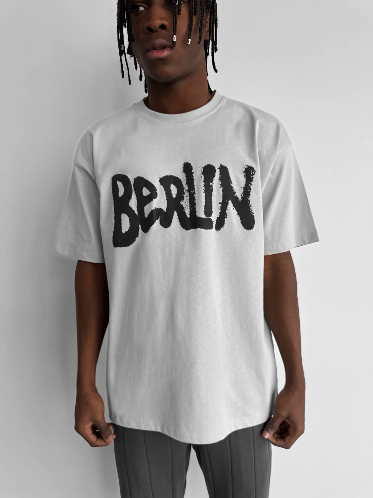 Oversize 'Berlin Sumpf' T-Shirt - Grey - Image 3