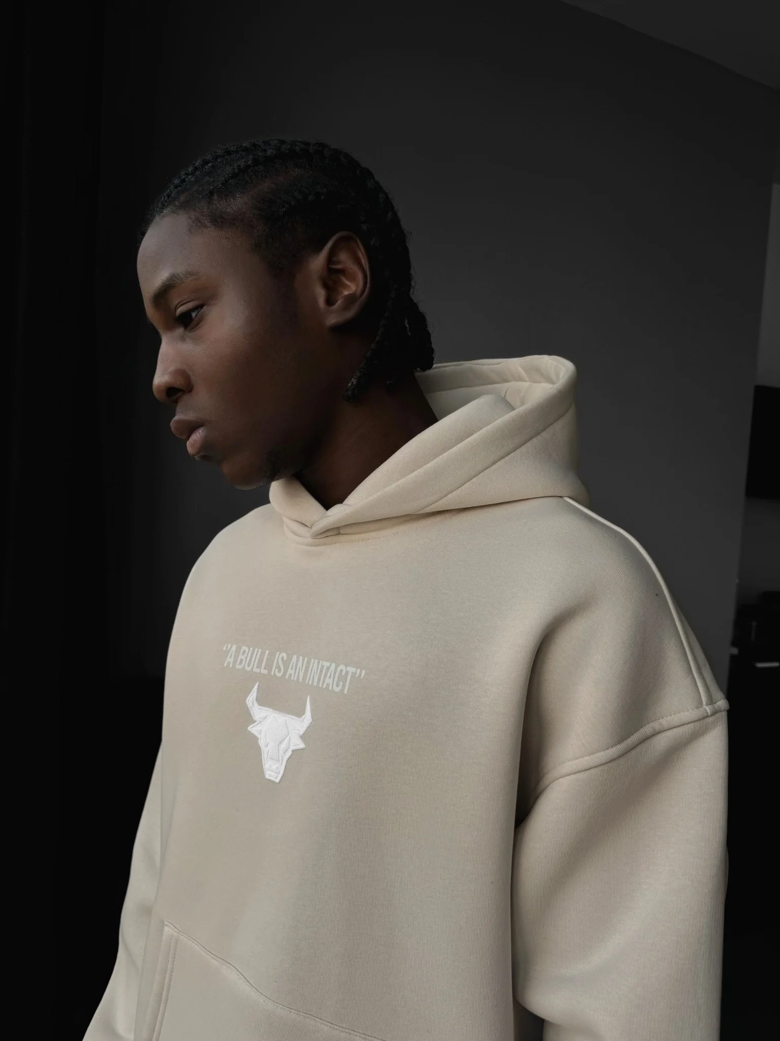 Oversize Bull Hoodie - Bleached Sand - Image 3
