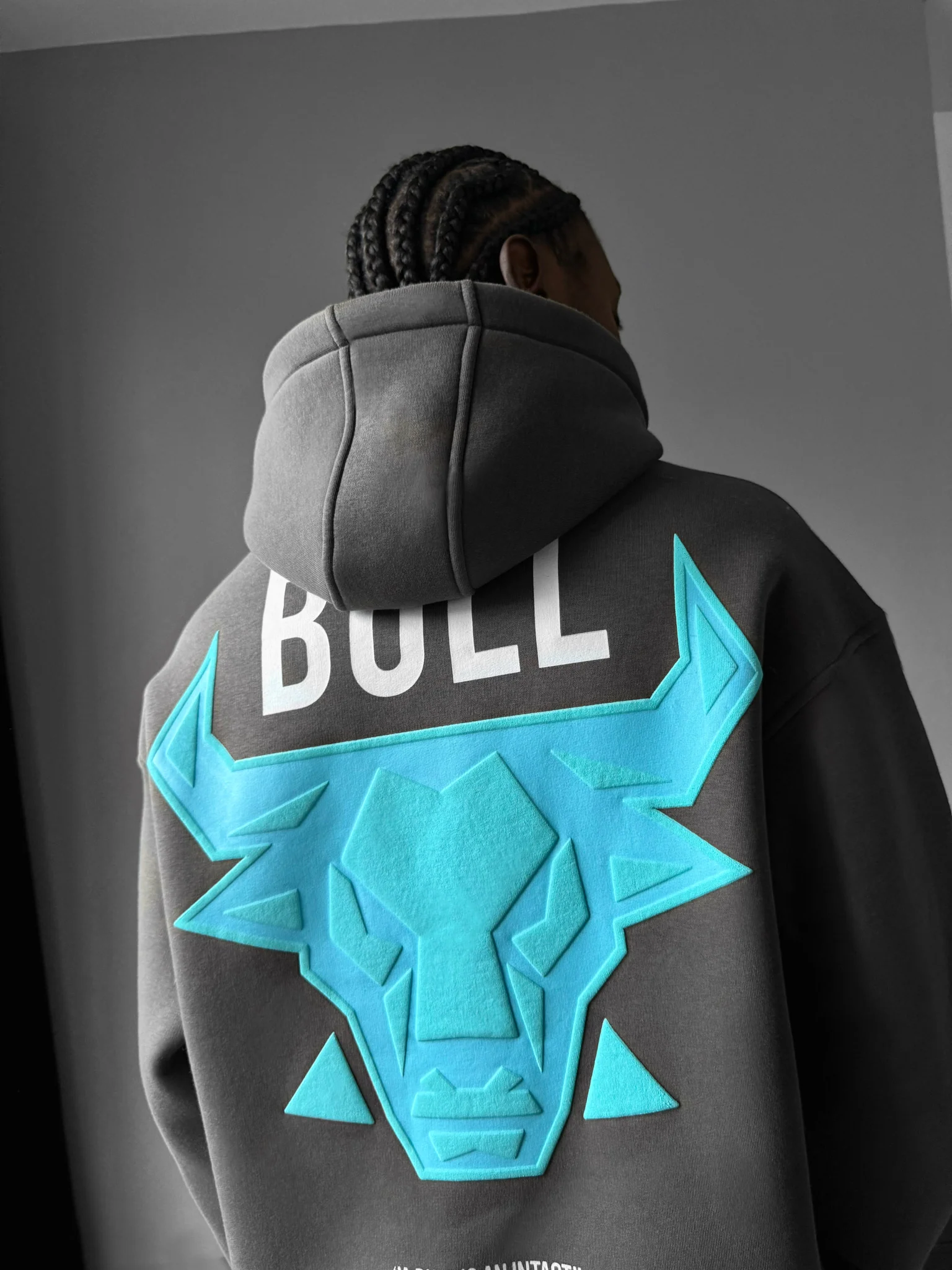 Oversize Bull Hoodie - Tornado Grey