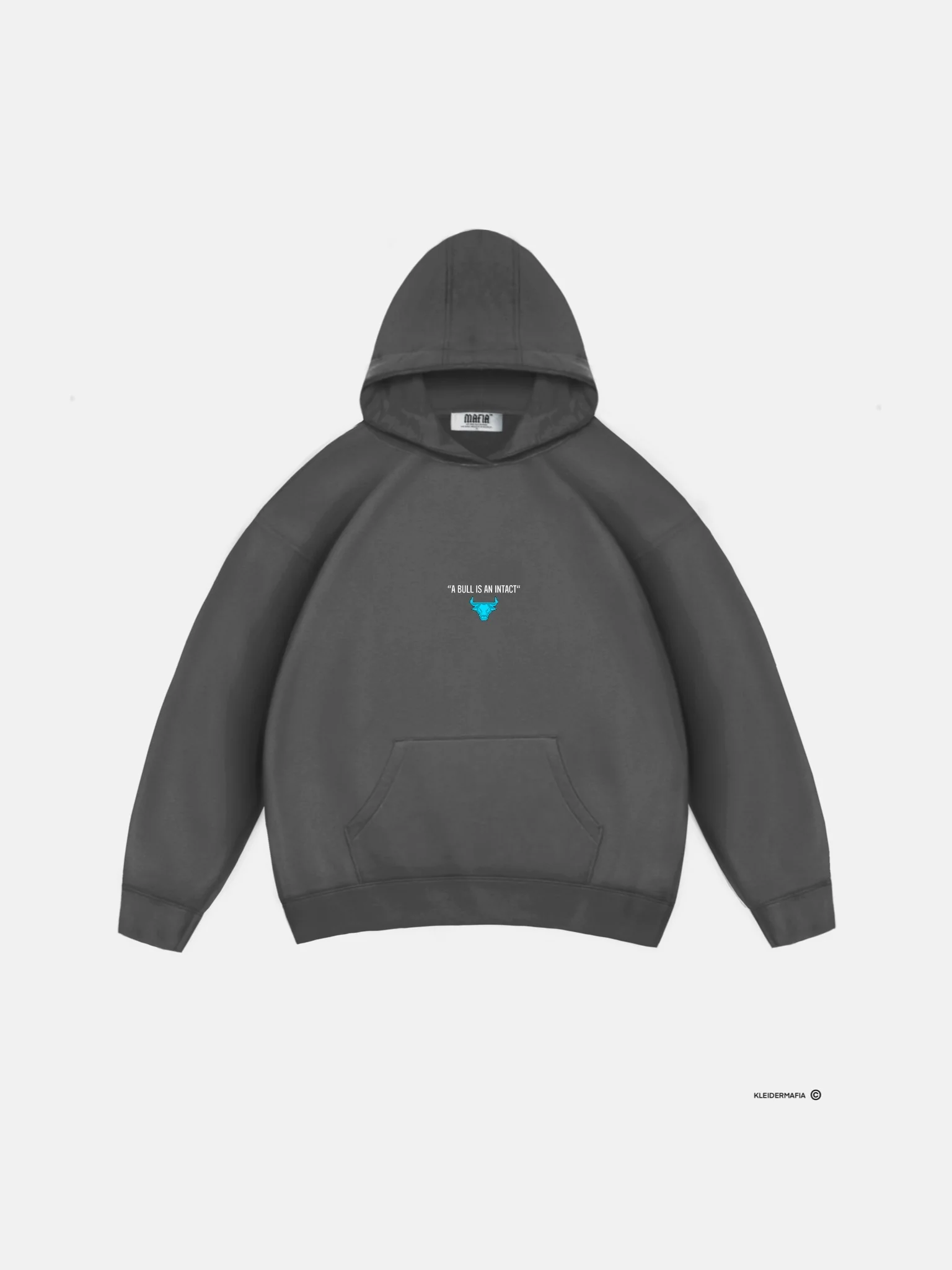 Oversize Bull Hoodie - Tornado Grey - Image 6