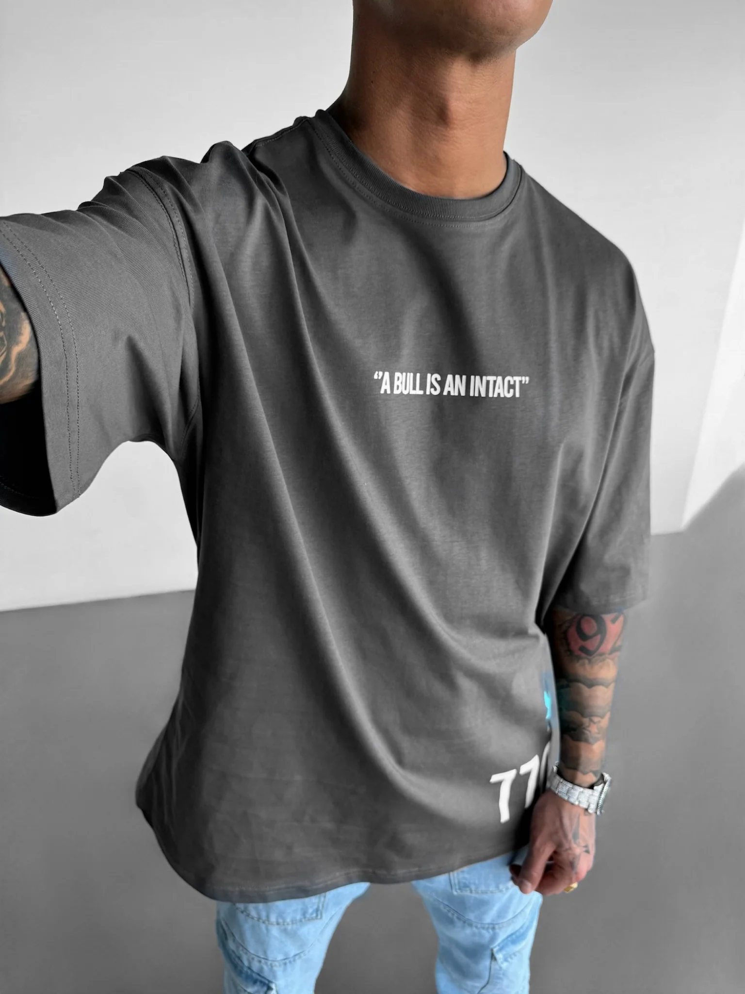 Oversize Bull T-shirt - Anthracite - Image 3