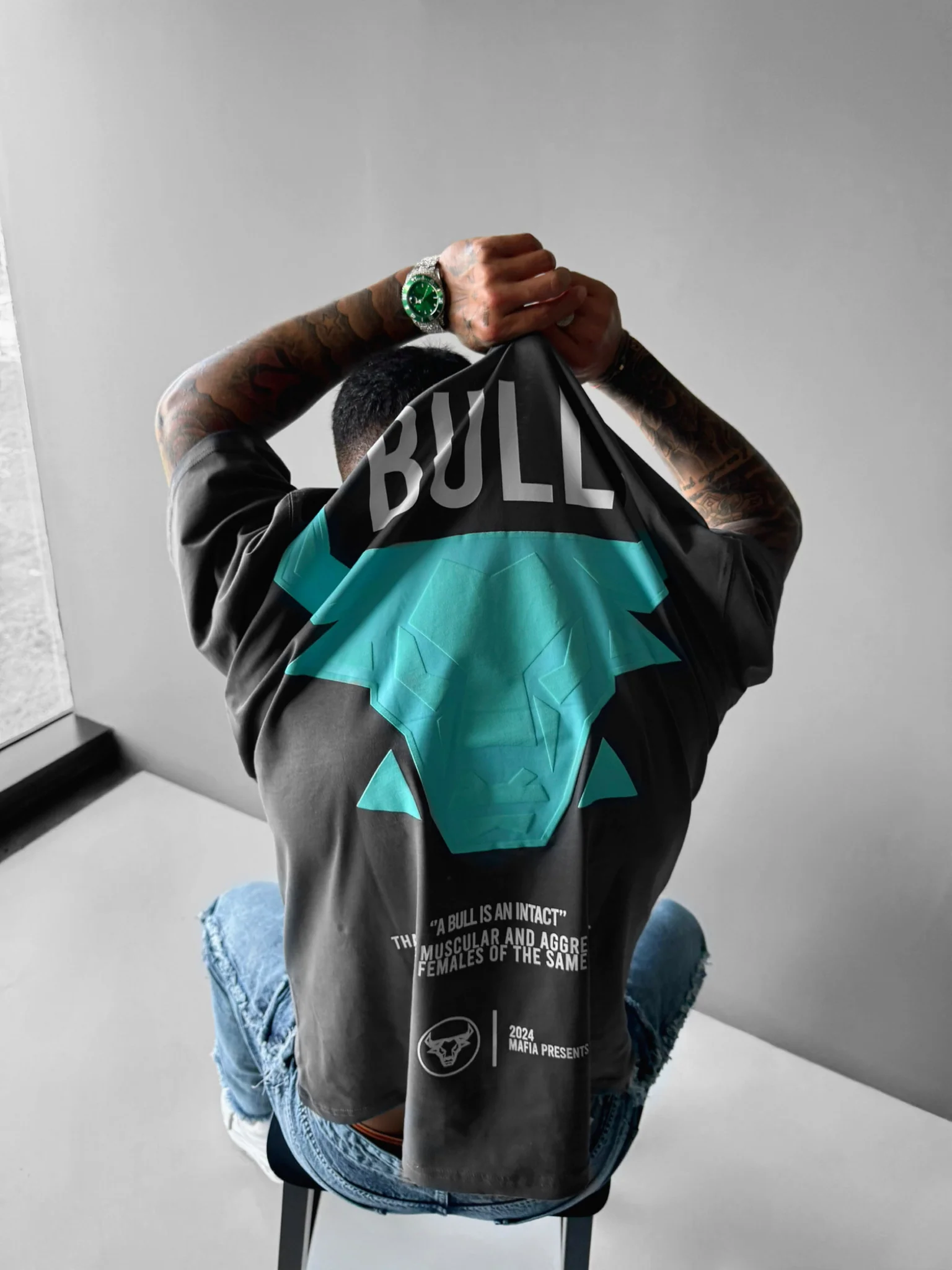 Oversize Bull T-shirt - Anthracite - Image 6