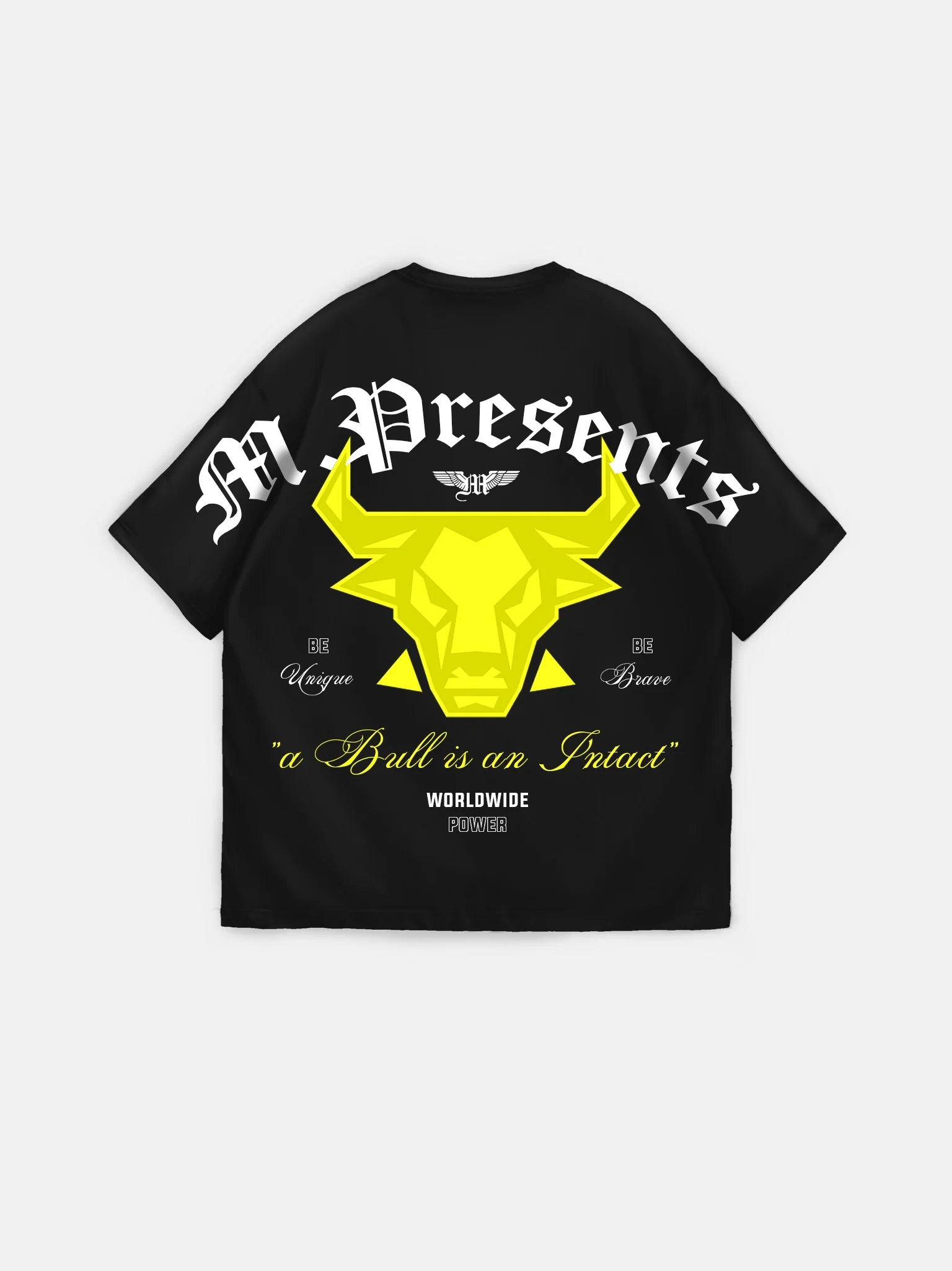Oversize Bull Worldwide T-shirt - Black and Yellow - Image 6