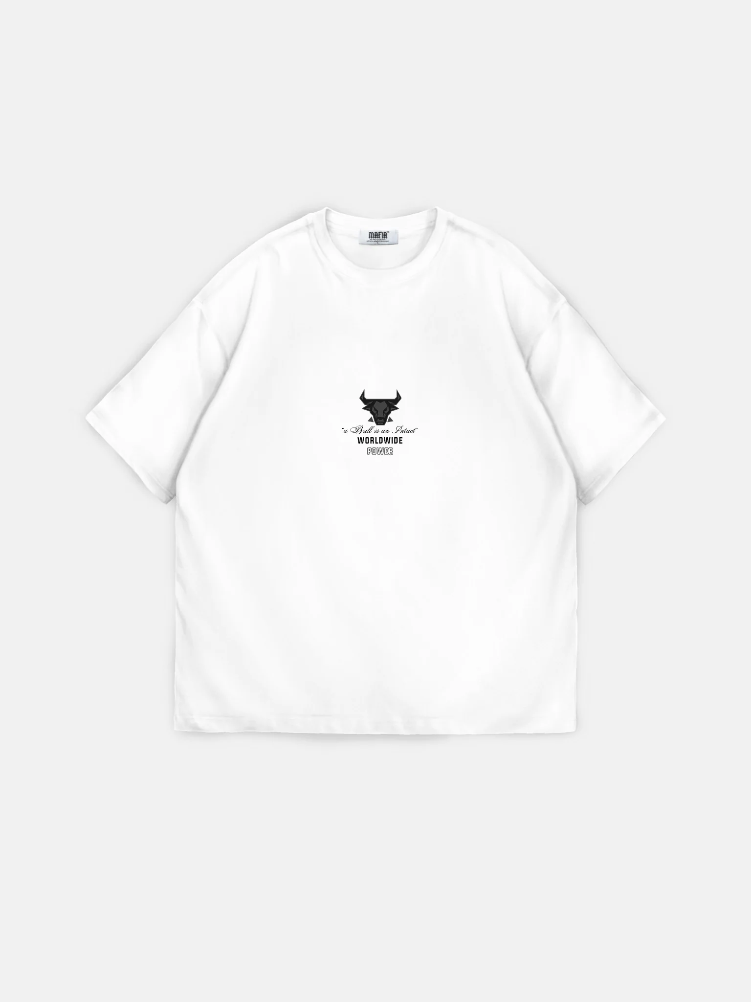 Oversize Bull Worldwide T-shirt - Ecru and Black - Image 7