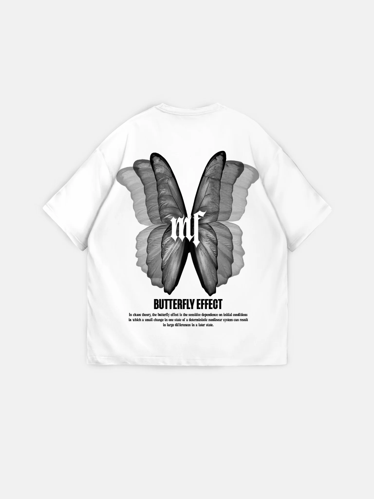 Oversize 'Butterfly Effect' T-Shirt - Ecru - Image 5